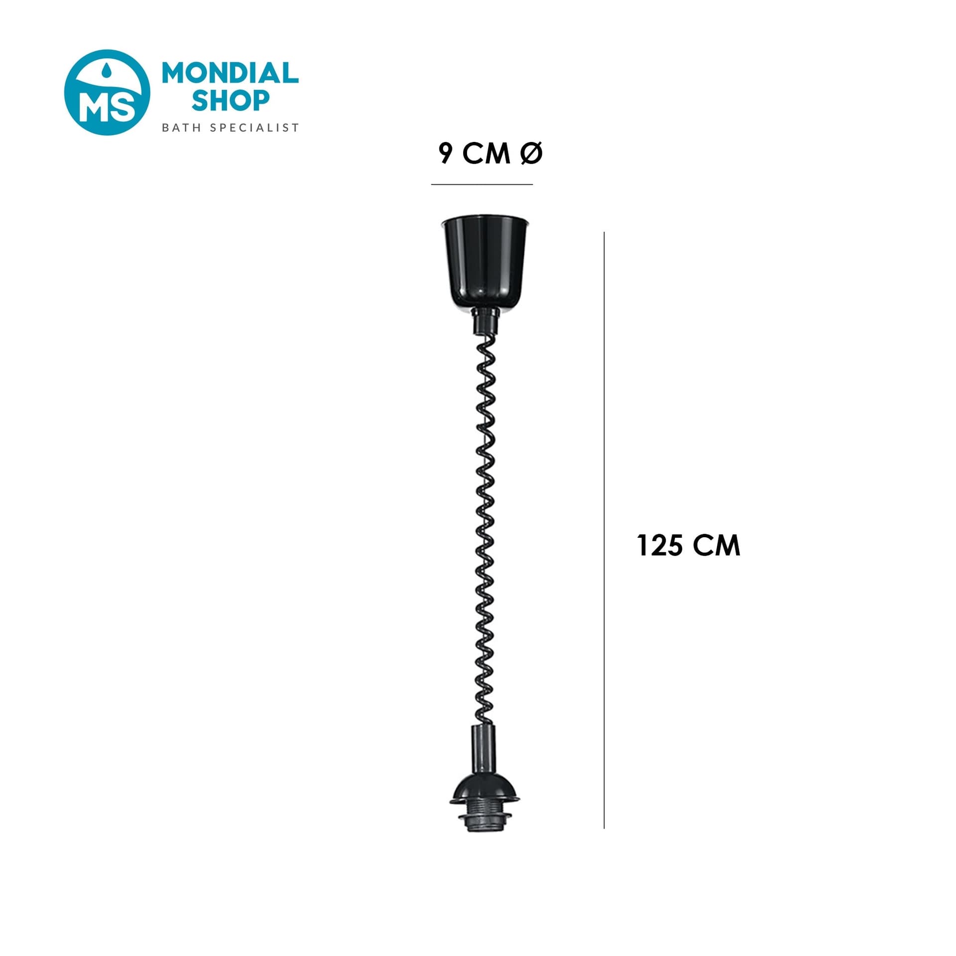 Pendel saliscendi bianco o nero con cavo in tessuto E27 - 7