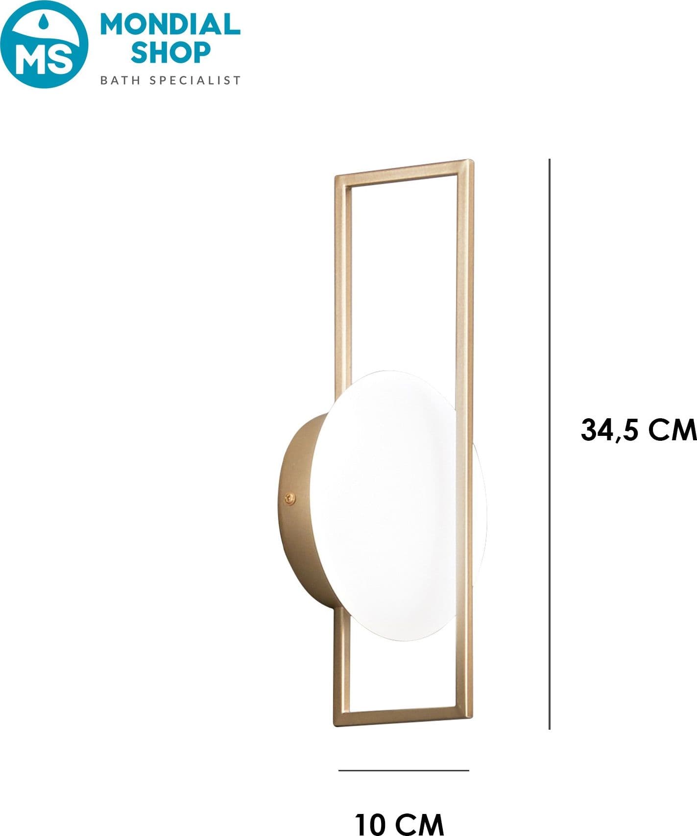 Applique Moderna LED in oro o nero - 3