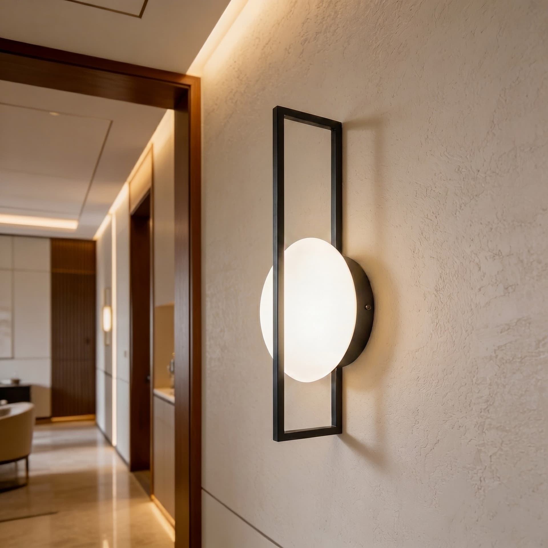 Applique Moderna LED in oro o nero - 6