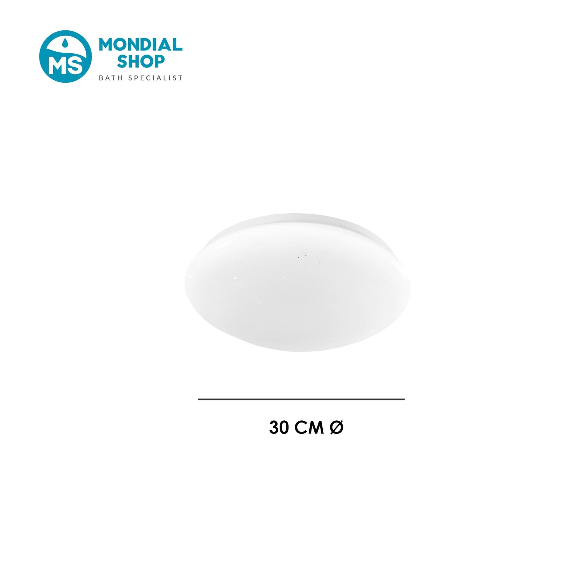 Plafoniera LED moderna da soffitto tonda bianca adatta anche per il bagno 18W - 2