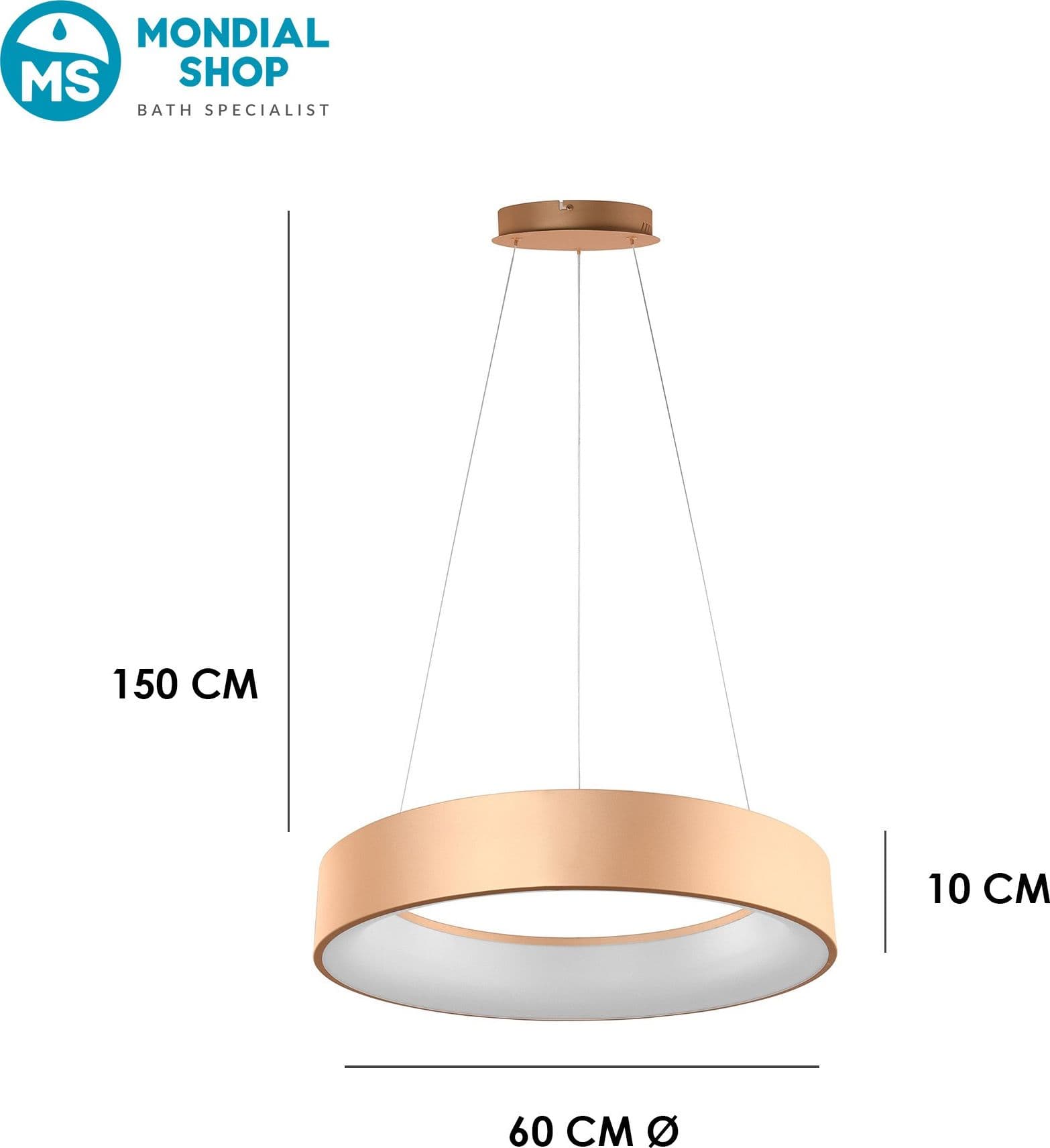 Lampadario a sospensione LED moderno 8000 lumen di potenza in 3 varianti - 2
