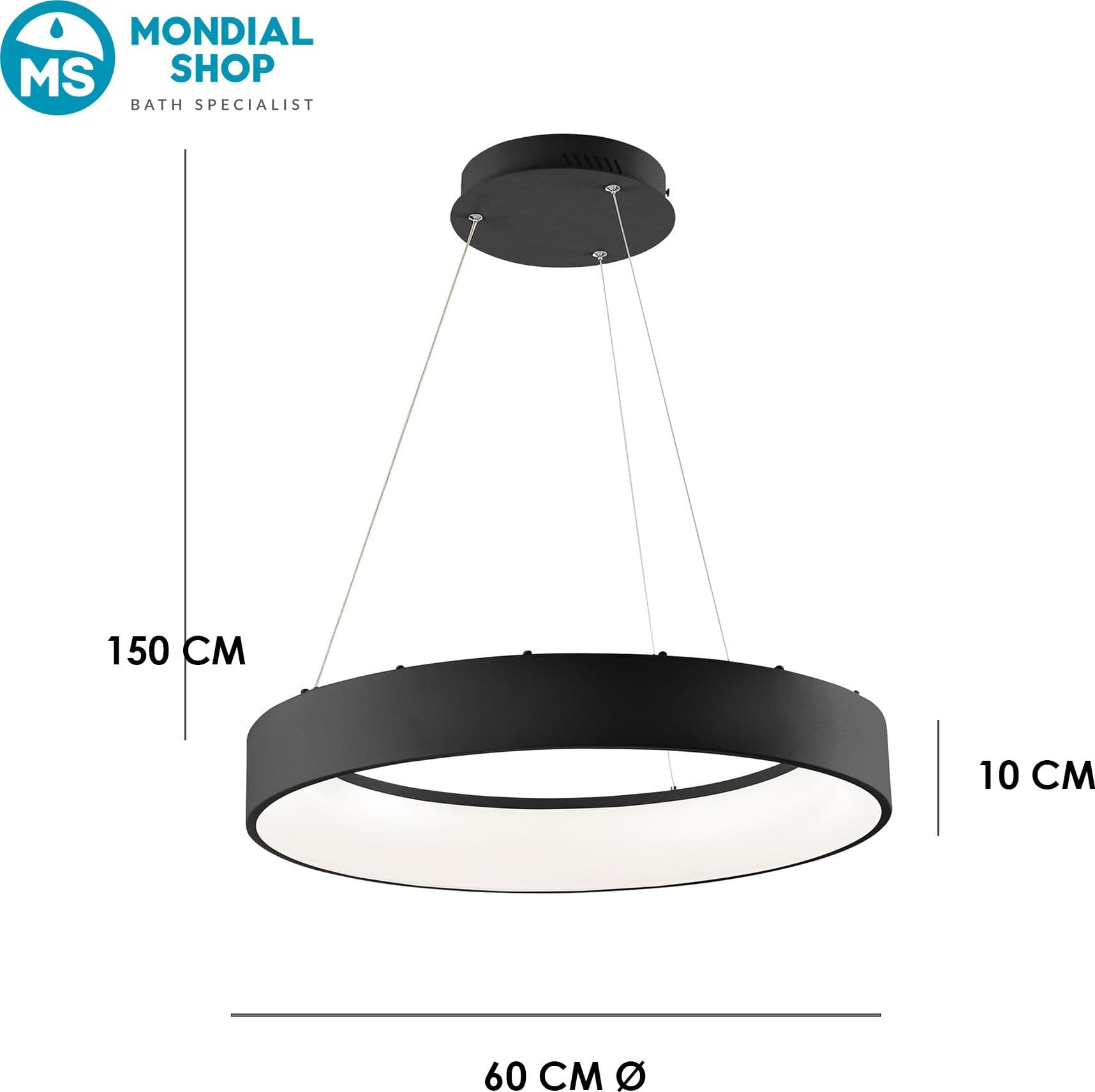 Lampadario a sospensione LED moderno 8000 lumen di potenza in 3 varianti - 3