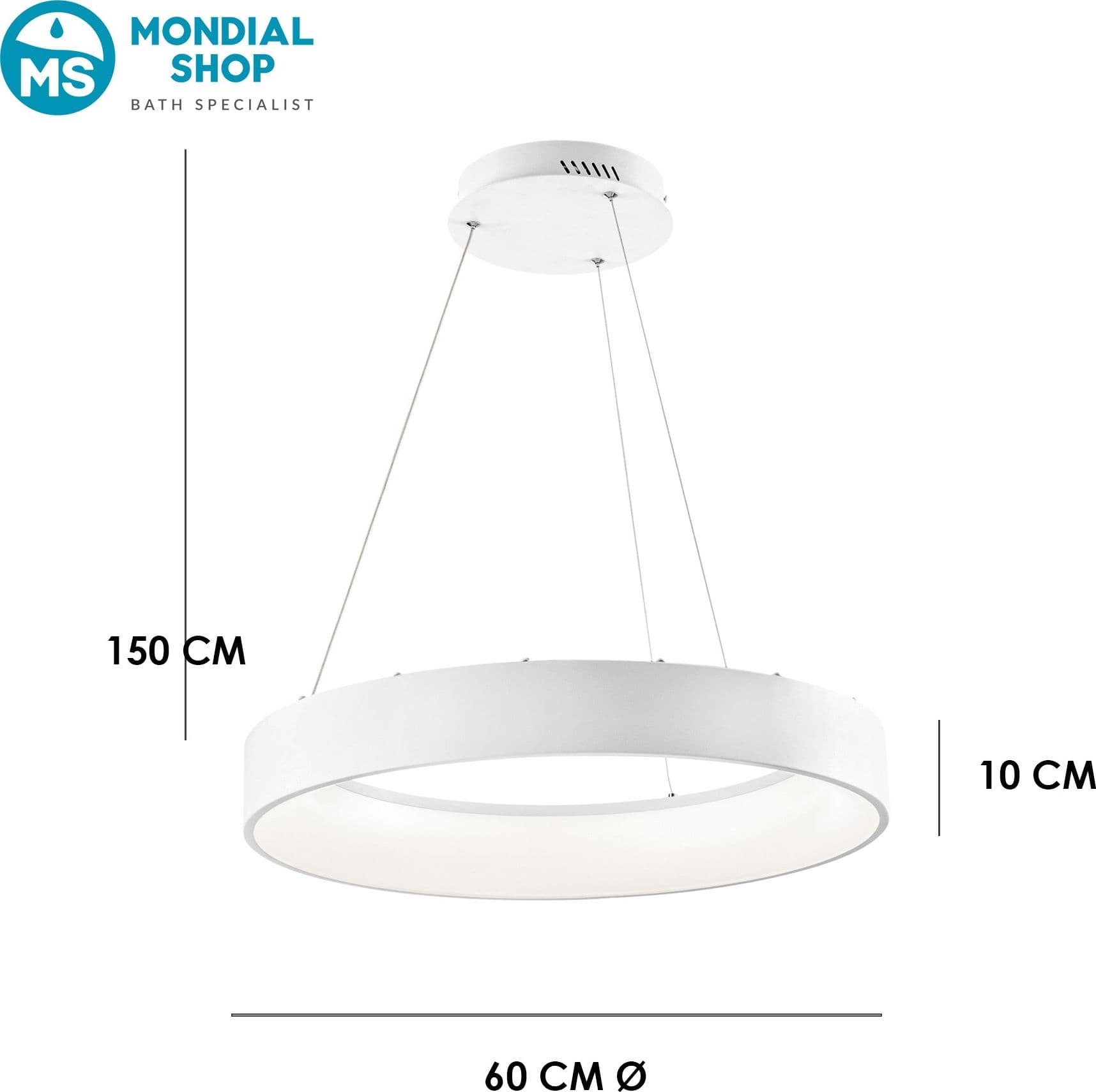 Lampadario a sospensione LED moderno 8000 lumen di potenza in 3 varianti - 4