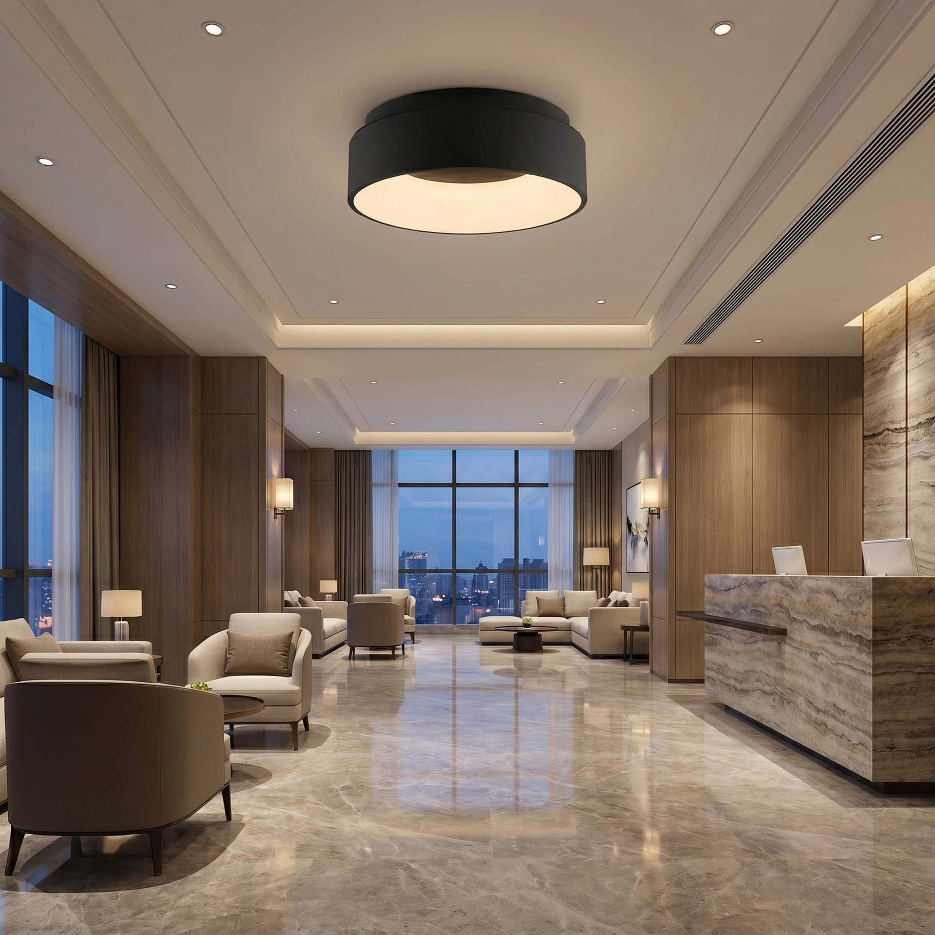 Plafoniera LED moderna da interno per soffitto in 3 varianti 40W - 5