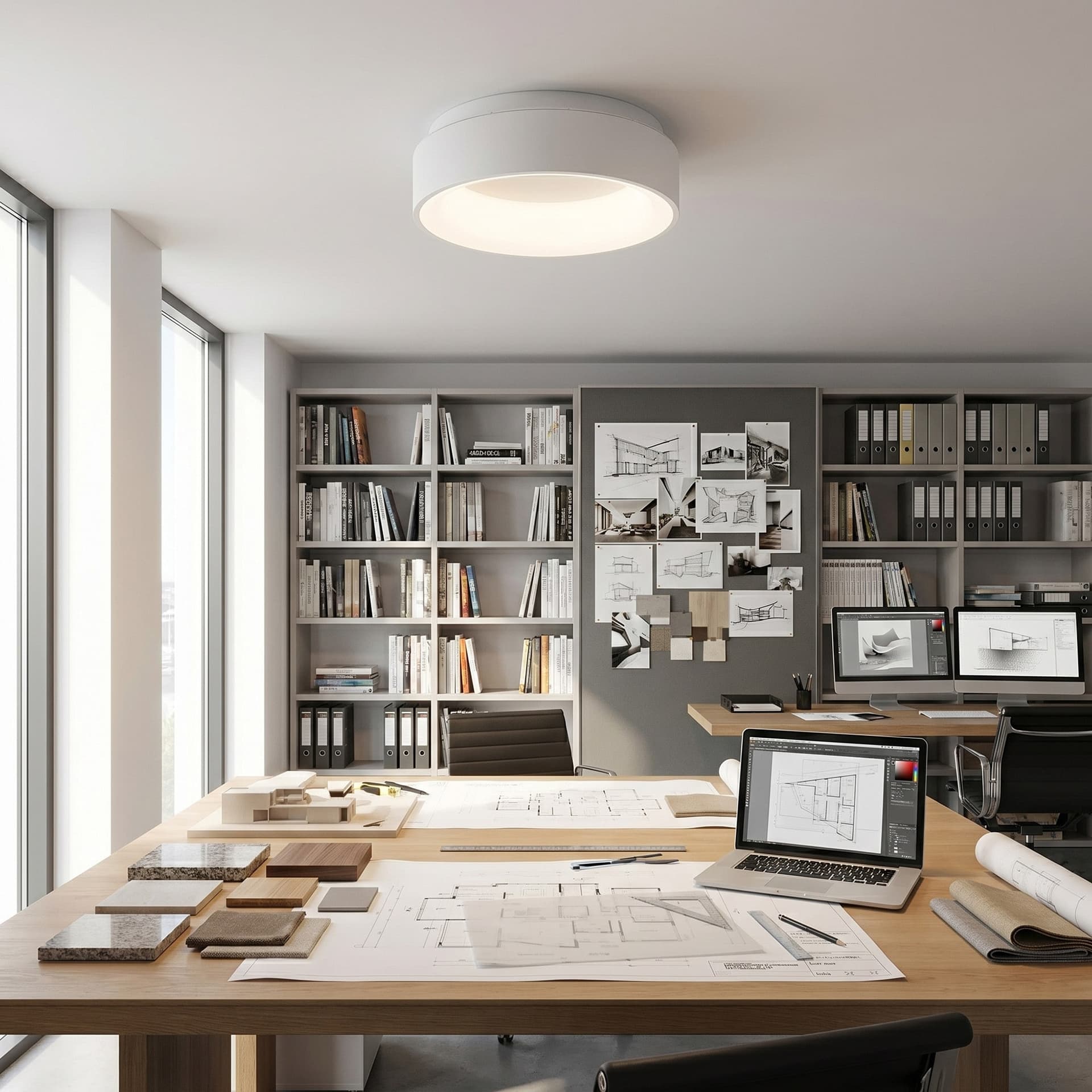 Plafoniera LED moderna da interno per soffitto in 3 varianti 40W - 9