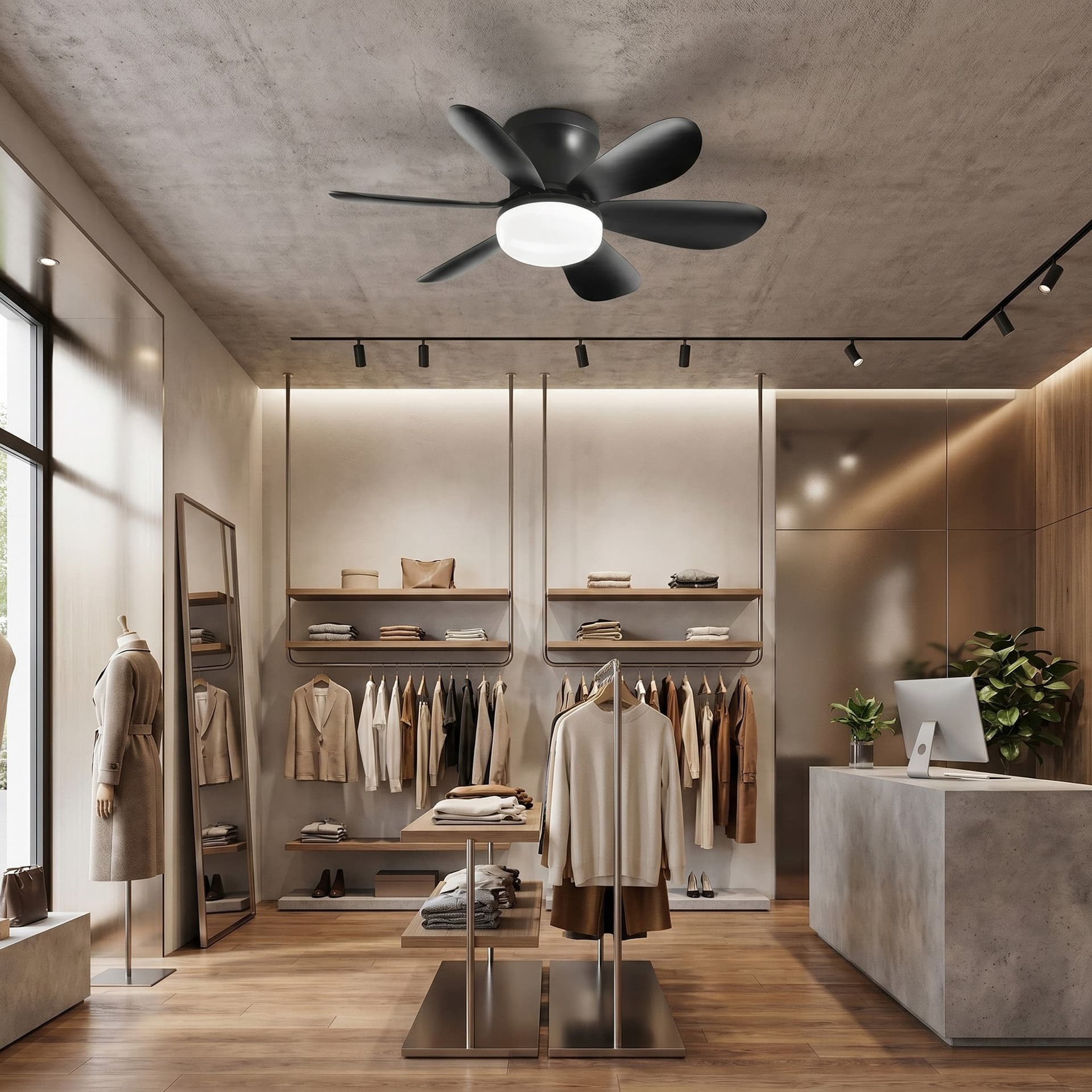 Plafoniera LED 10W con Ventilatore e Telecomando Bianco o Nero - 3