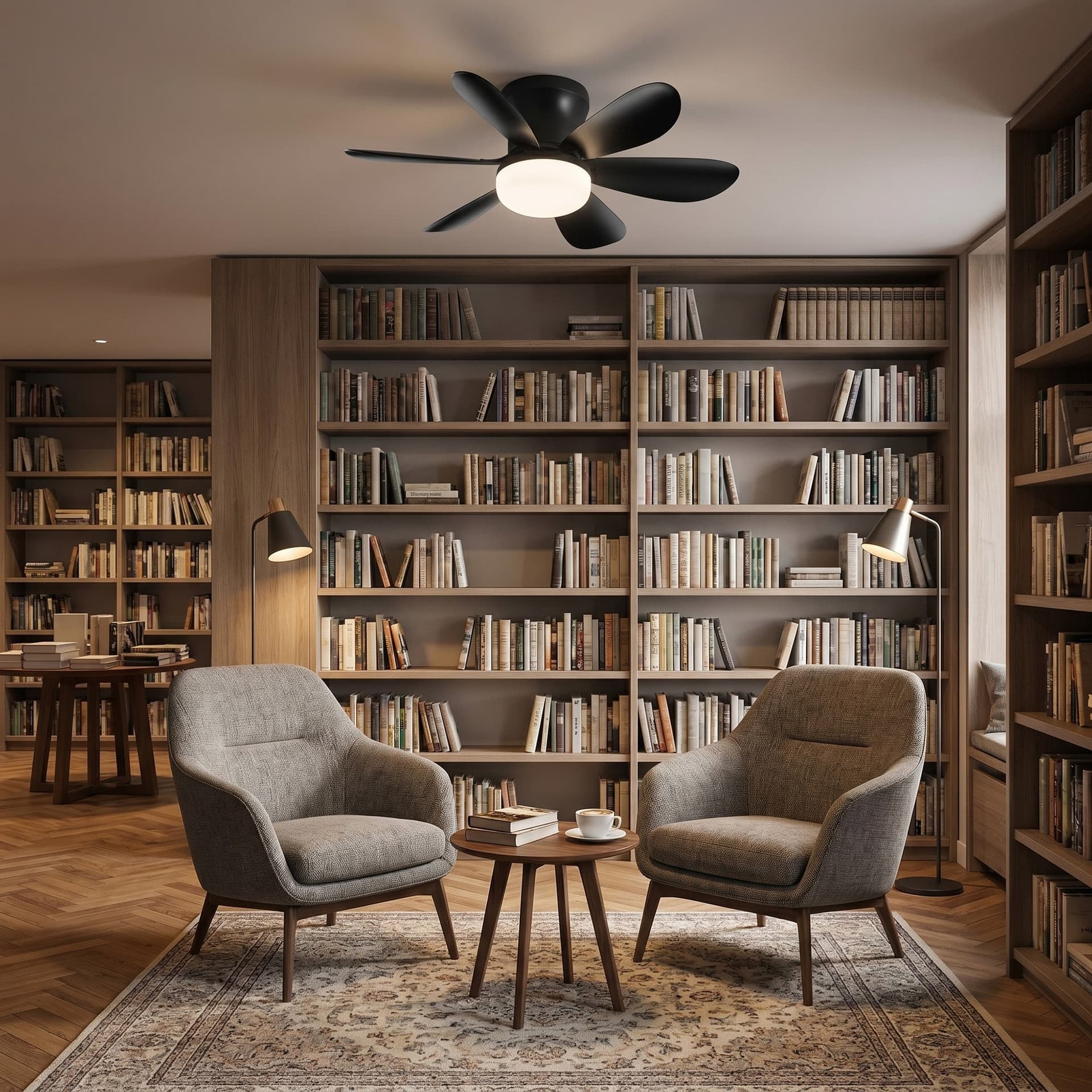 Plafoniera LED 10W con Ventilatore e Telecomando Bianco o Nero - 4