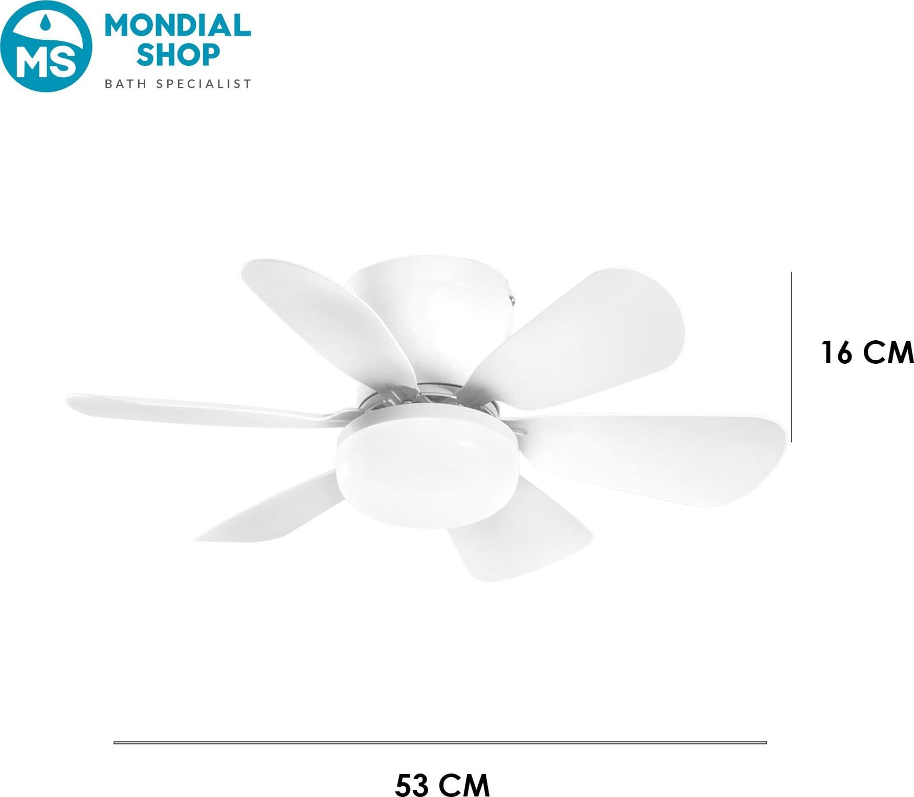 Plafoniera LED 10W con Ventilatore e Telecomando Bianco o Nero - 8