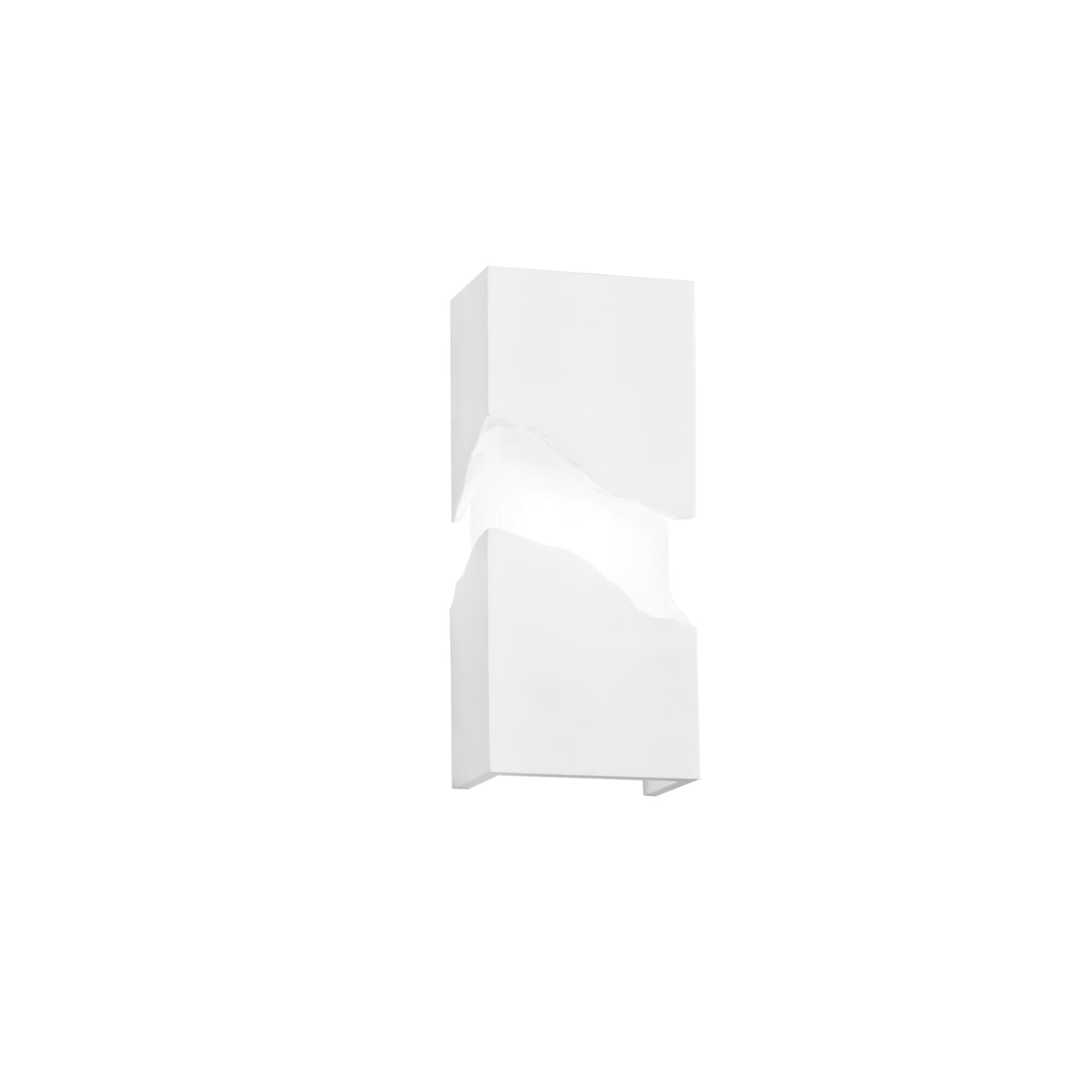 Applique Bianca design in gesso bianco moderno da parete interni 2XG9 - 4