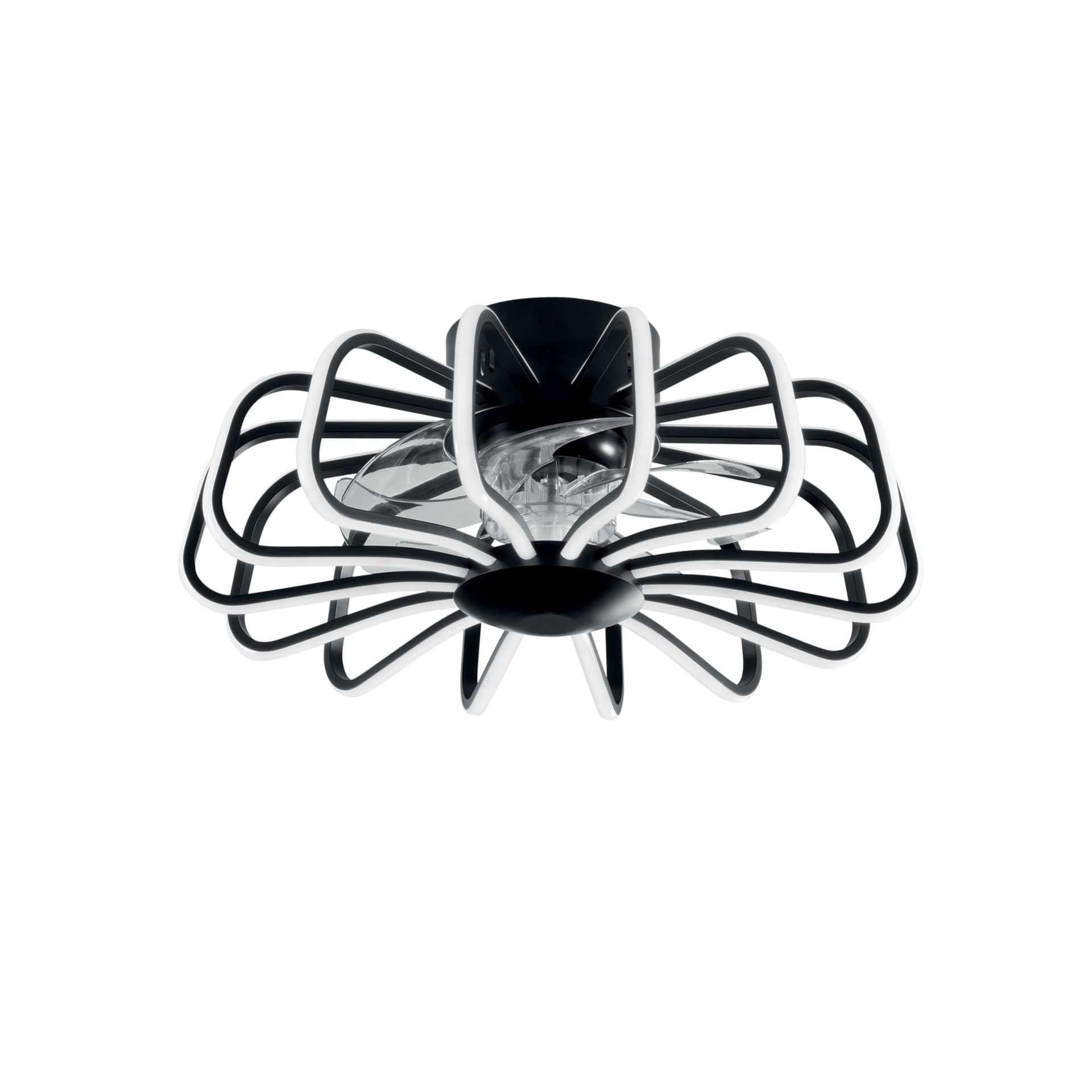 Plafoniera LED 80W con Ventilatore e Telecomando Bianco o Nero - 10