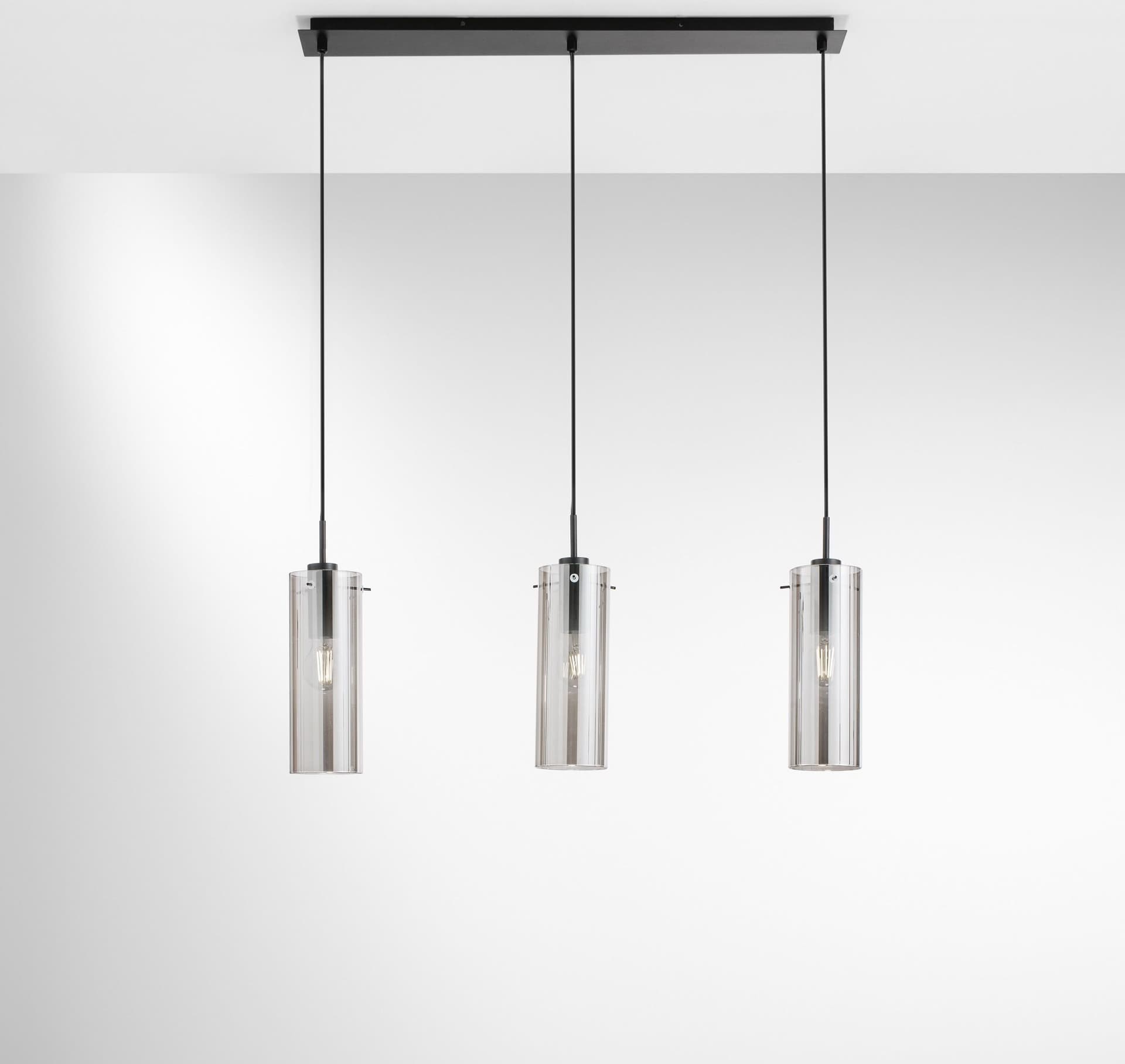 Sospensione moderna da interno 3XE27 disponibile in nero o oro - 5