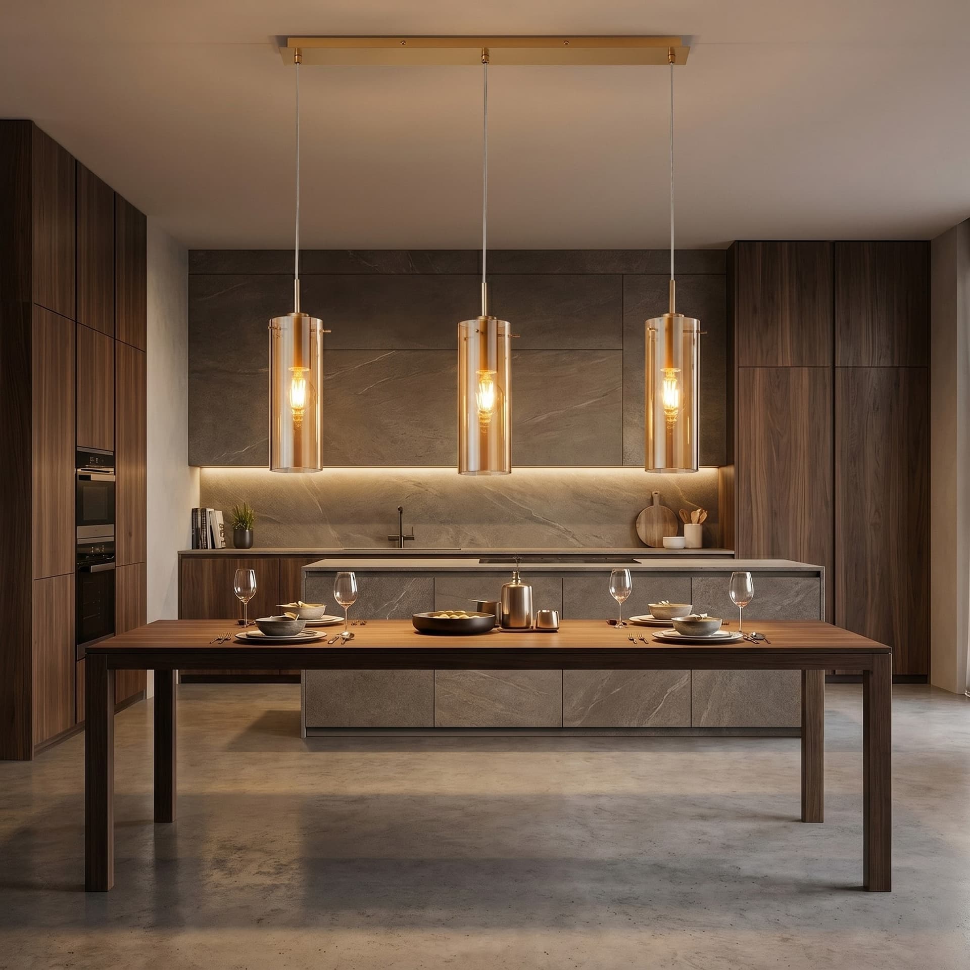 Sospensione moderna da interno 3XE27 disponibile in nero o oro - 7