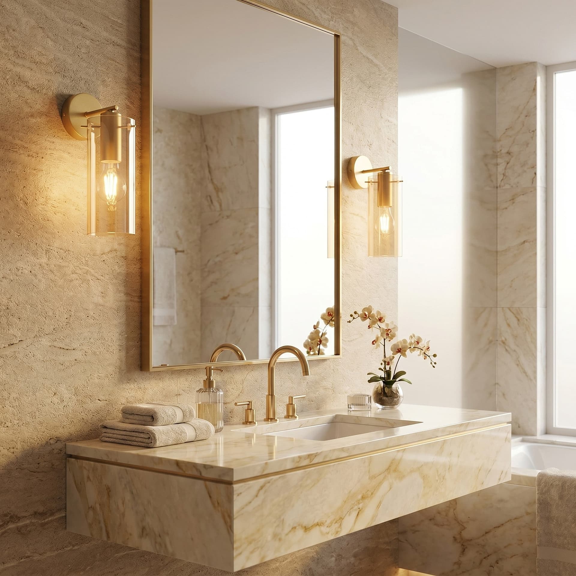 Applique Moderna in Vetro Ambra Oro o Nero E27 - 6