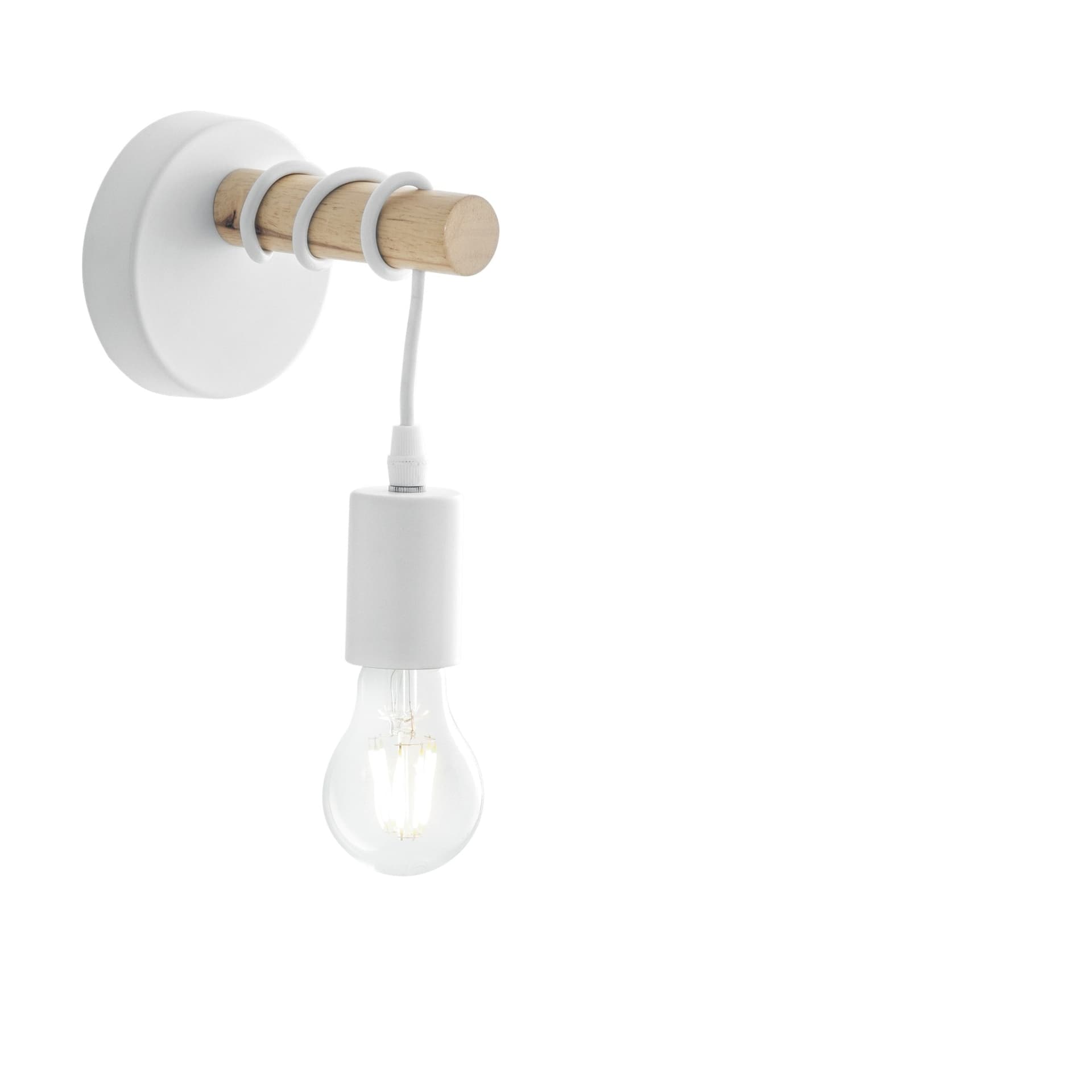 Applique Moderna In legno e metallo 1XE27 - 3