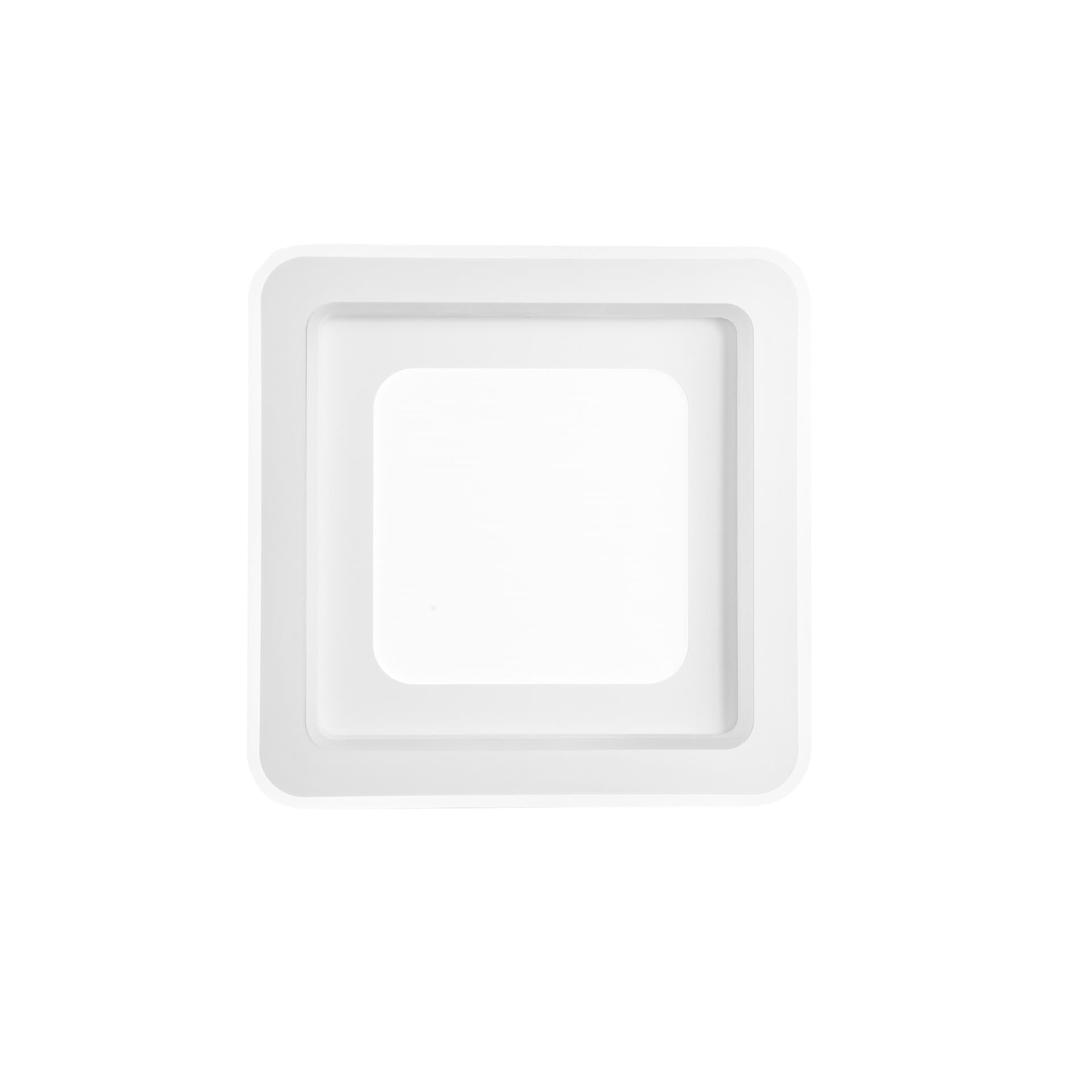 Plafoniera LED moderna da interno per soffitto quadrata bianca con telecomando incluso 40W - 4