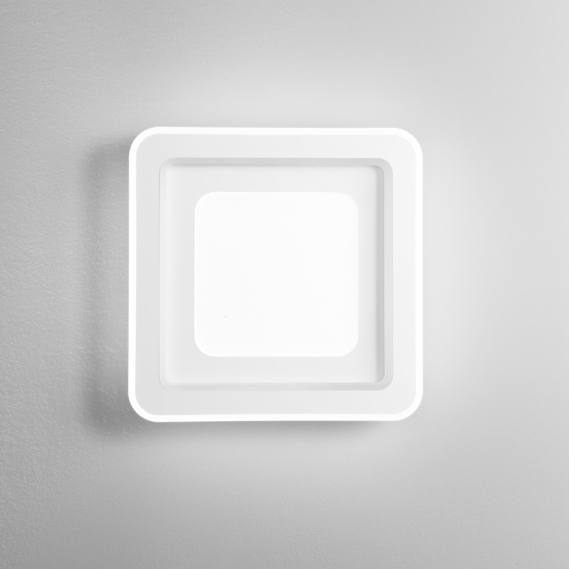 Plafoniera LED moderna da interno per soffitto quadrata bianca con telecomando incluso 40W - 5