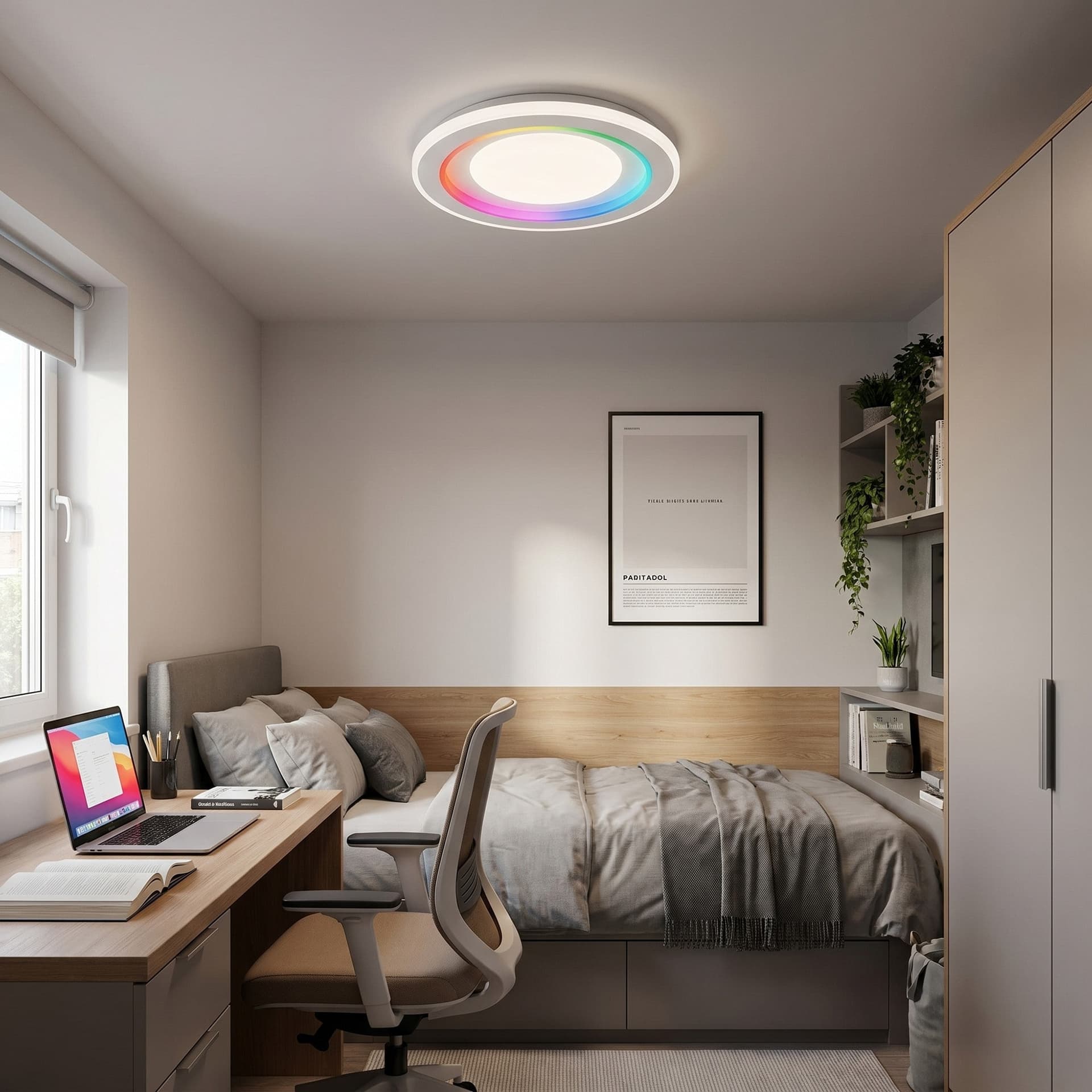Plafoniera LED moderna da interni di forma circolare in ACRILICO bianco 40W - 3