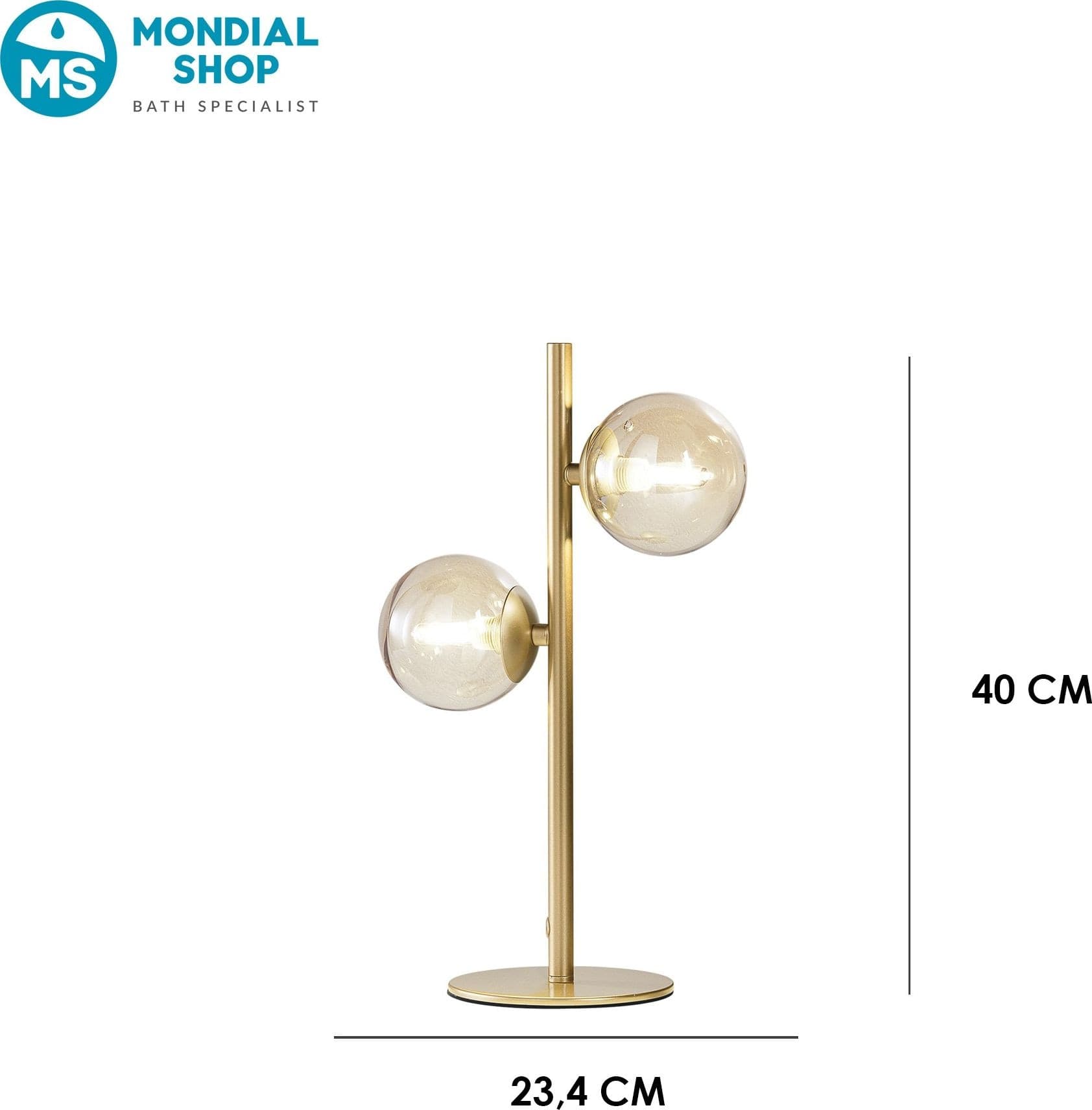 Lume da tavolo per interni design moderno disponibile in oro o nero 2XG9 - 3
