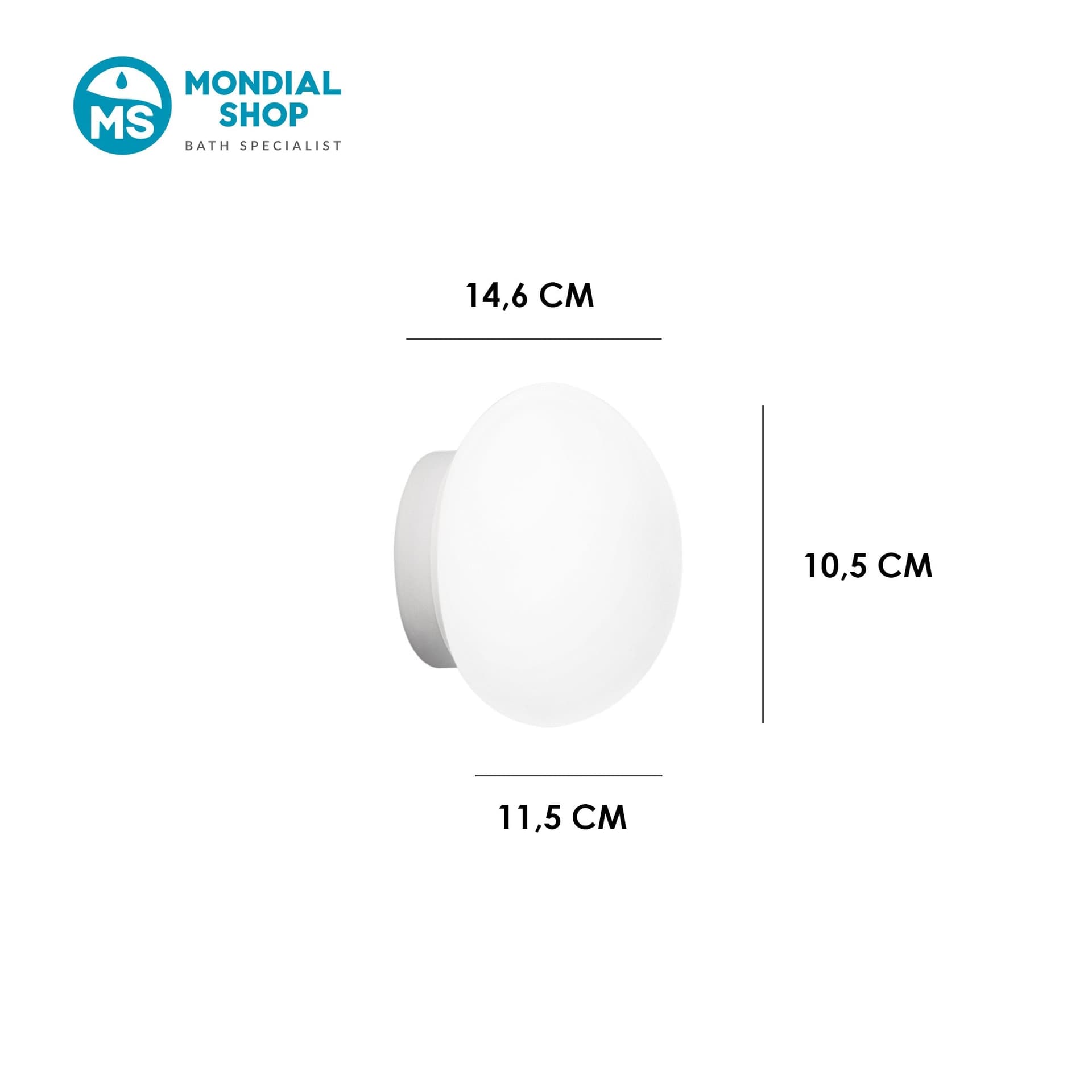 Applique Bagno LED Tonda Bianca - 3