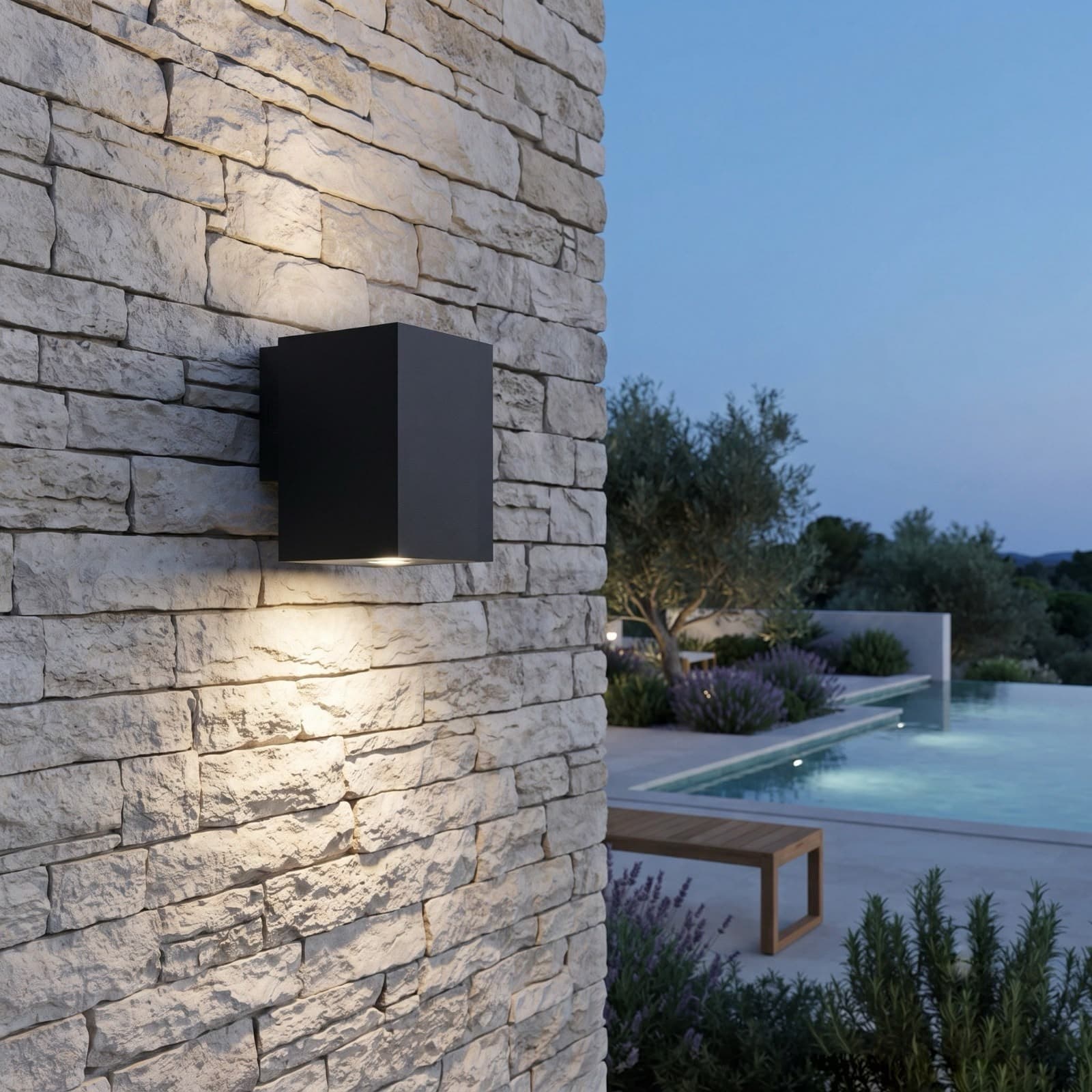 Applique de Esterno Moderna LED Bianco o Nero - 5