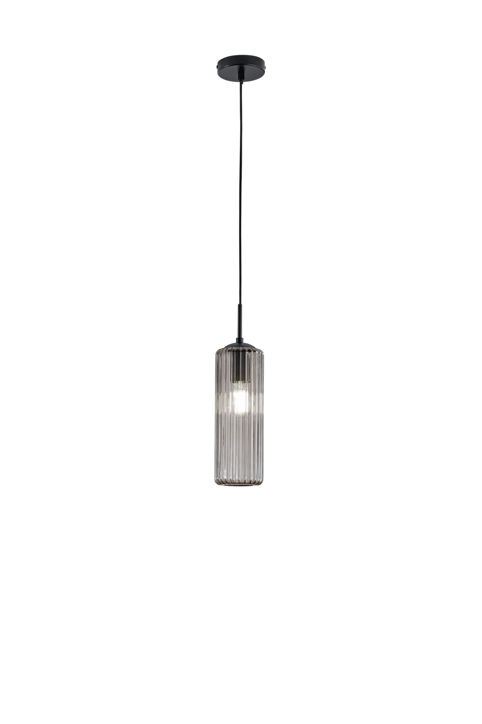 Lampadario Sospensione in vetro Design moderno disponibile grigia o ambra 1XE27 - 4