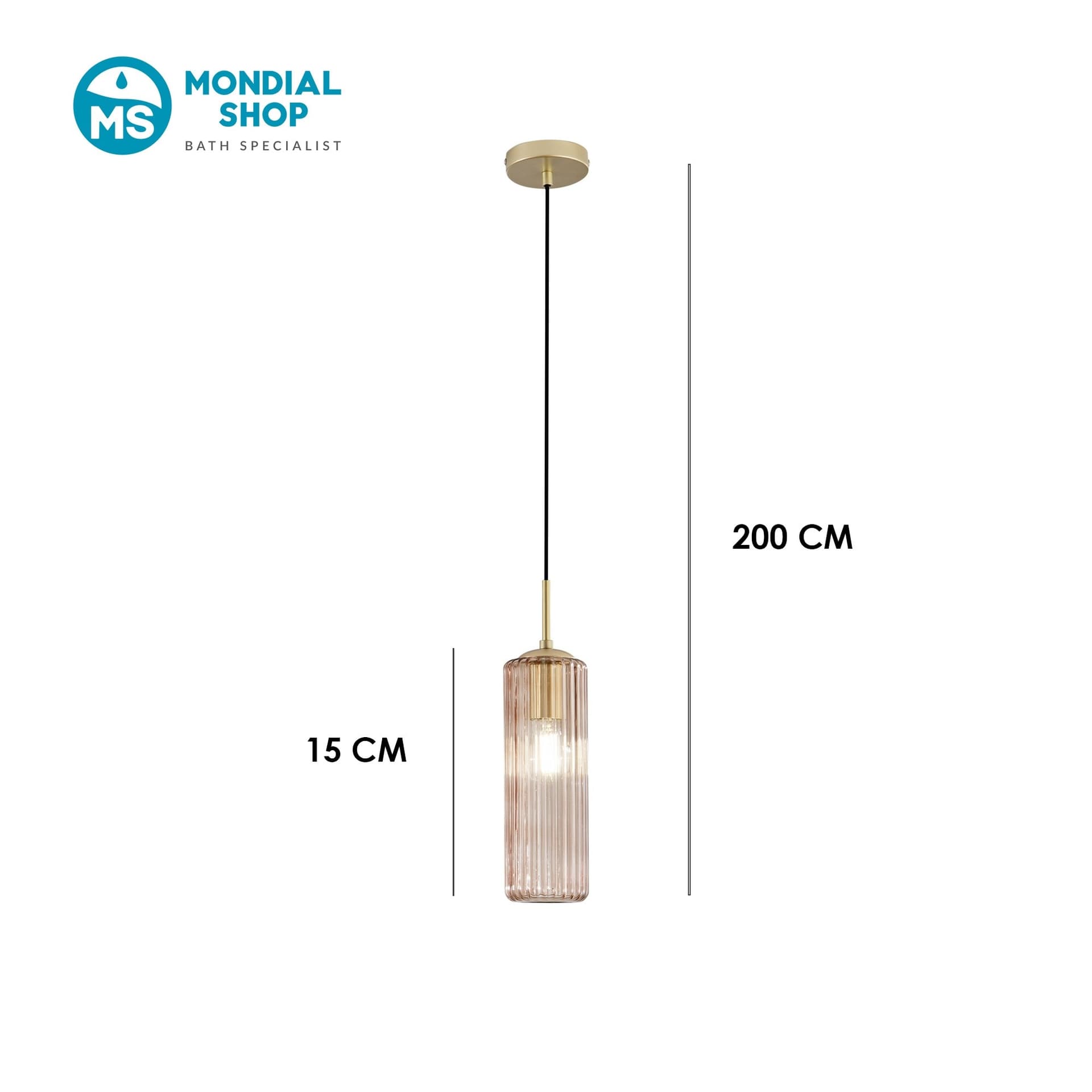 Lampadario Sospensione in vetro Design moderno disponibile grigia o ambra 1XE27 - 8