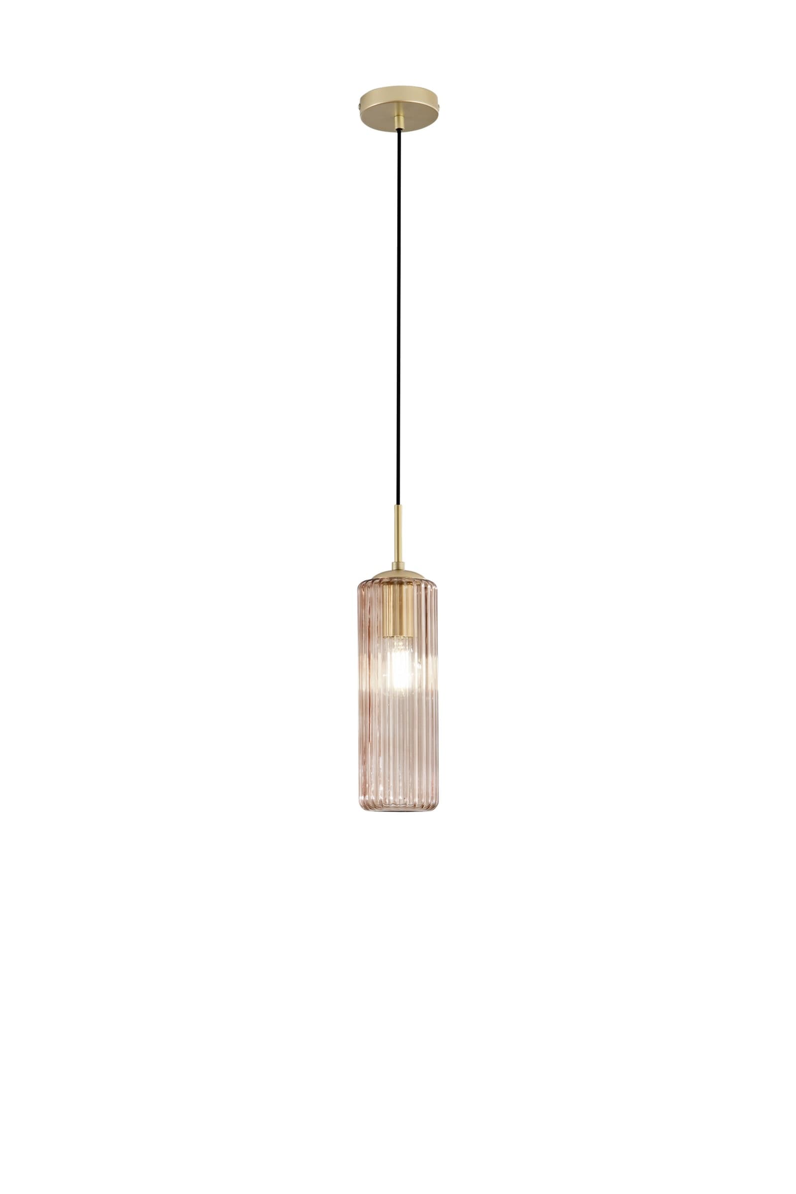 Lampadario Sospensione in vetro Design moderno disponibile grigia o ambra 1XE27 - 9