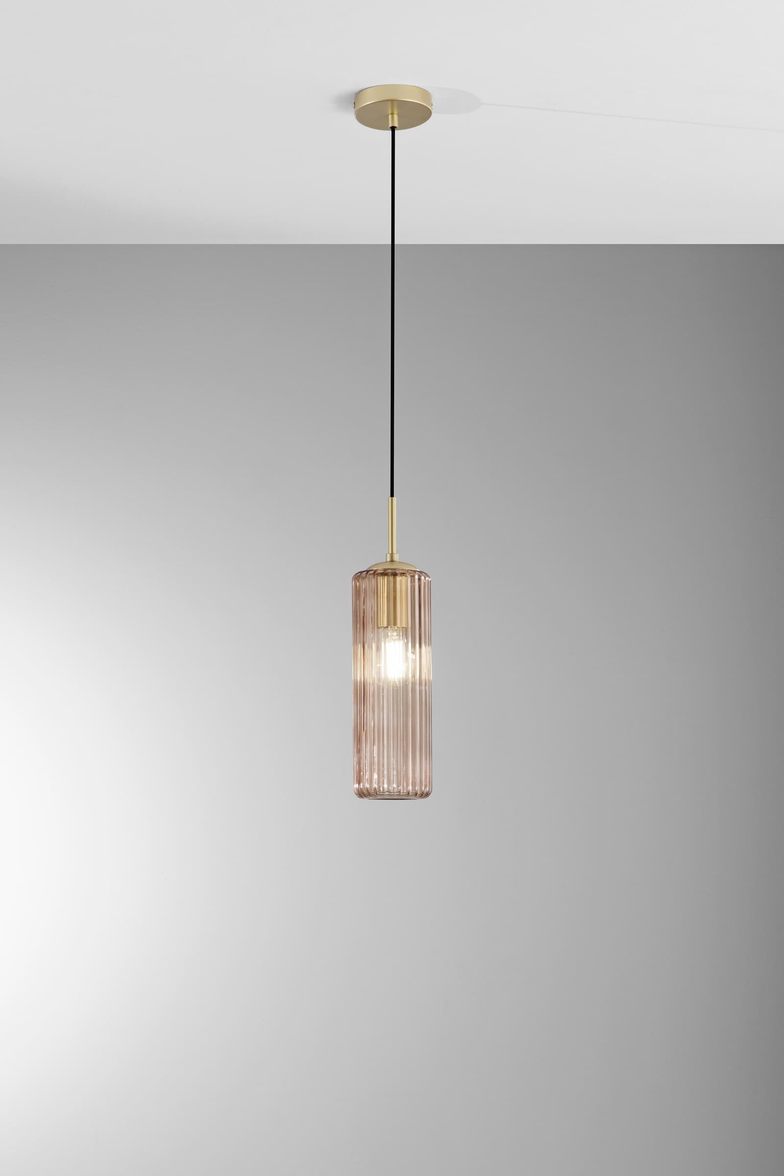 Lampadario Sospensione in vetro Design moderno disponibile grigia o ambra 1XE27 - 10