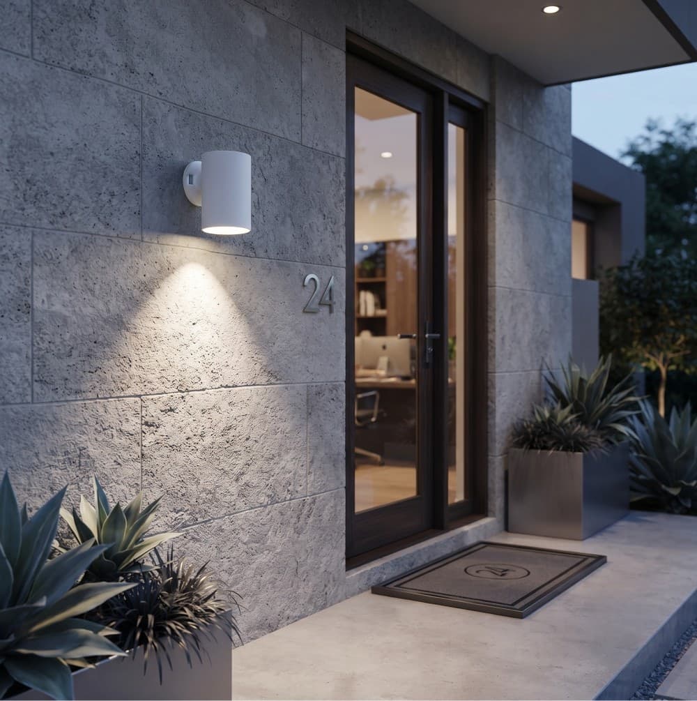 Applique Esterno Moderna LED 8W Tonda Bianco o Nero - 1