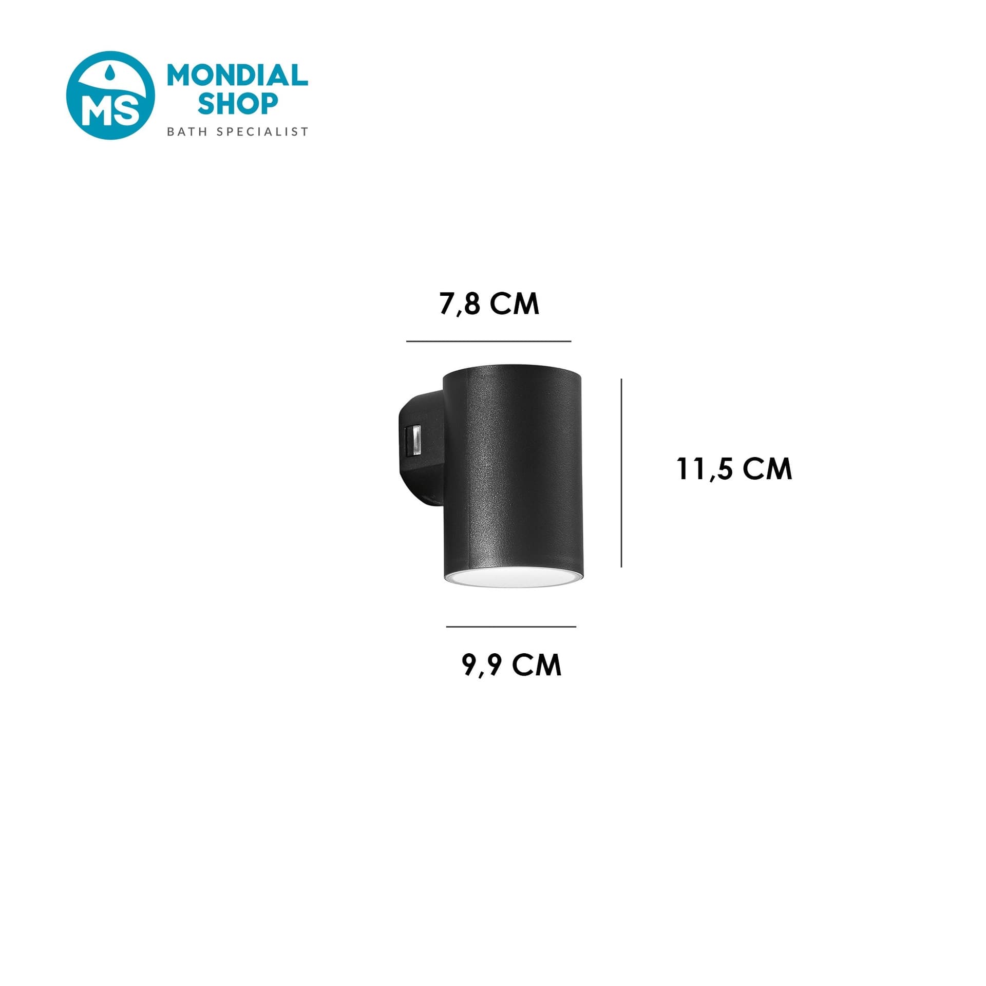 Applique Esterno Moderna LED 8W Tonda Bianco o Nero - 6