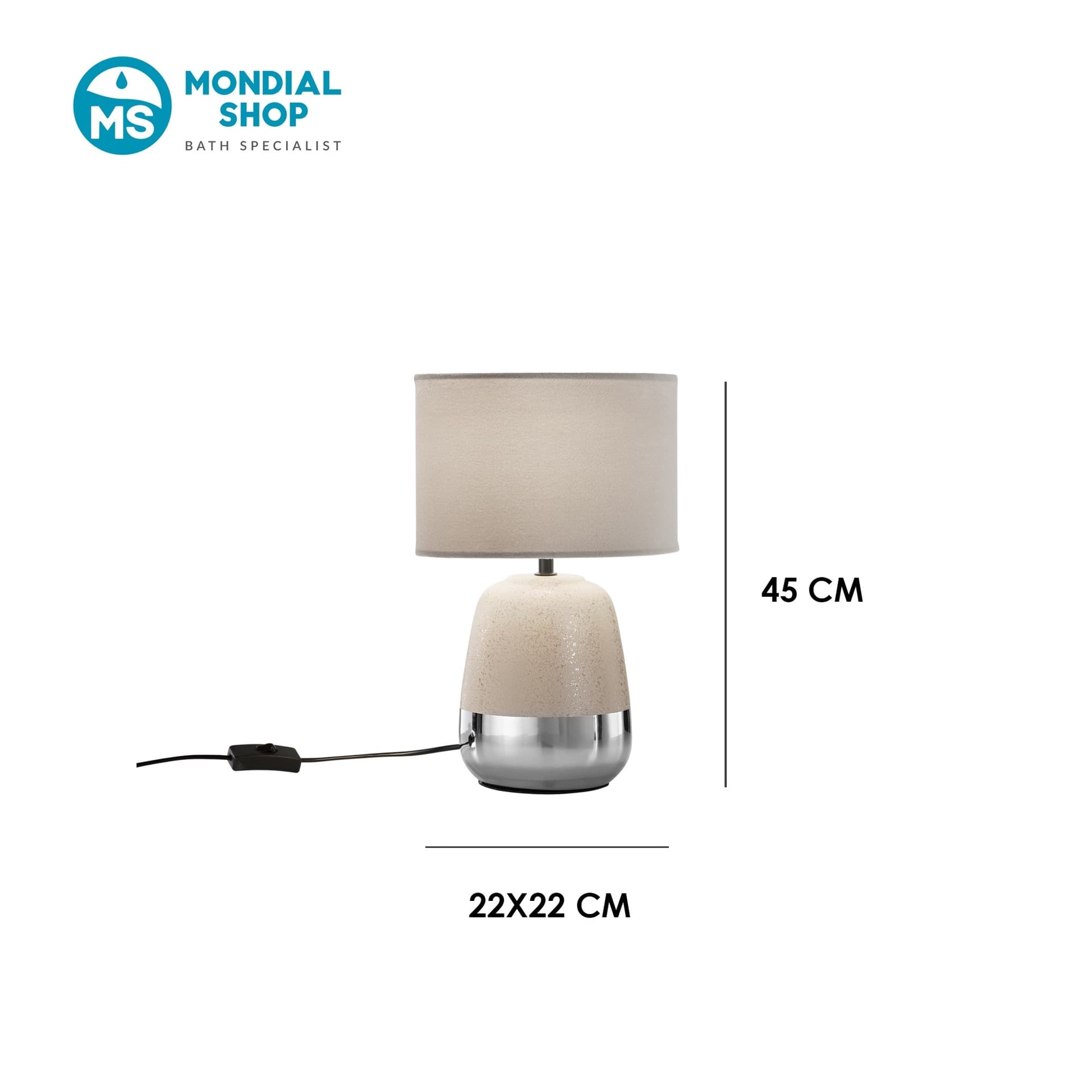 Lampada da tavolo o comodino design moderno disponibile in blu o marrone 1XE27 - 2