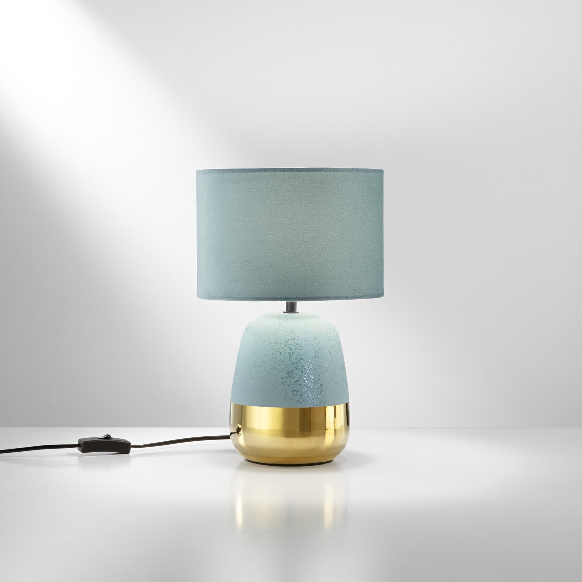 Lampada da tavolo o comodino design moderno disponibile in blu o marrone 1XE27 - 6