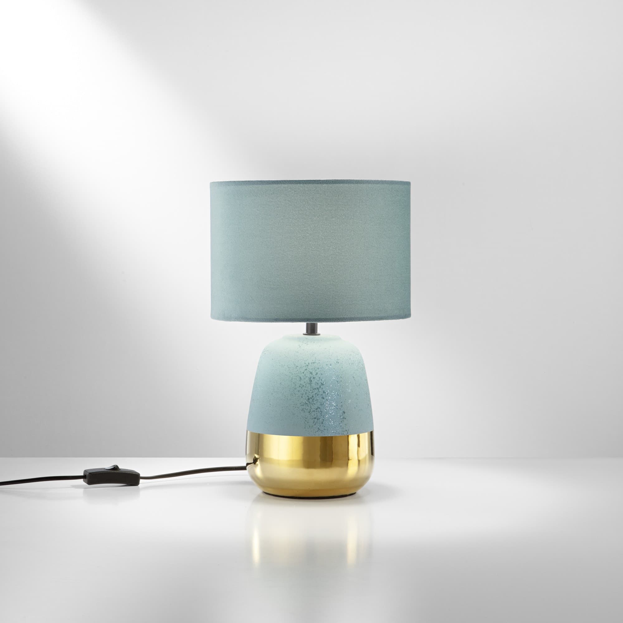Lampada da tavolo o comodino design moderno disponibile in blu o marrone 1XE27 - 6