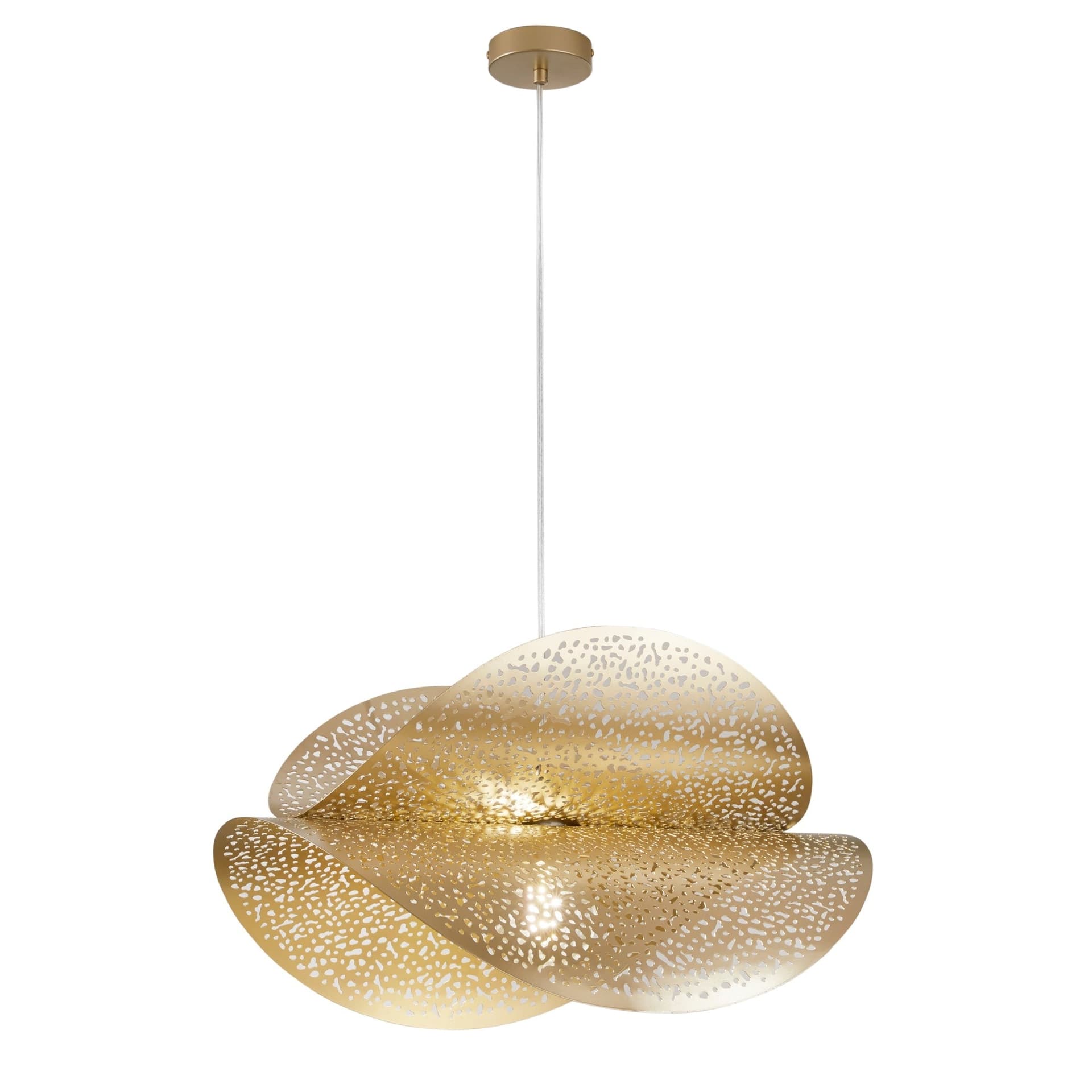 Sospensioni Lampade per interni da soffitto in oro con design forato 1XE27 - 4