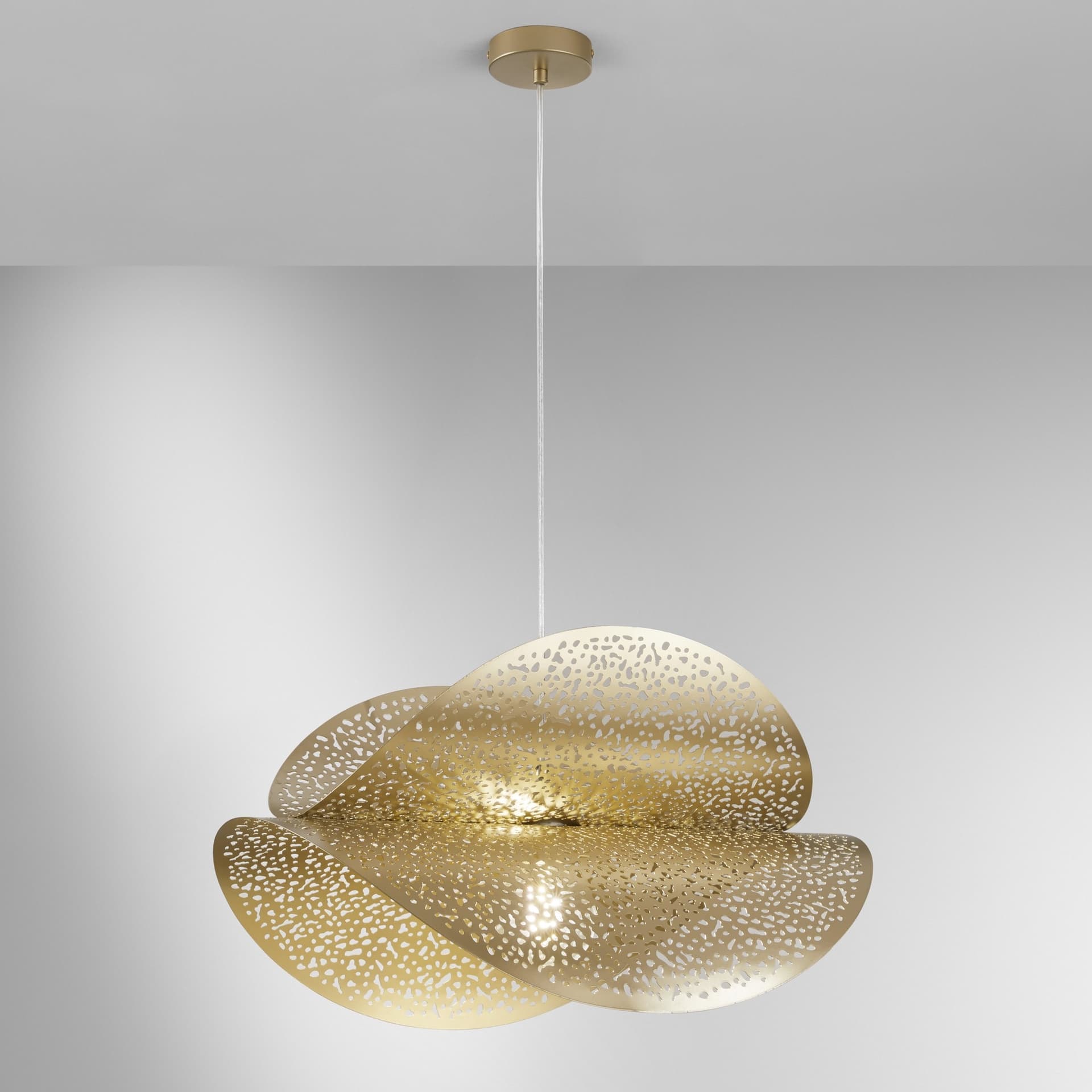 Sospensioni Lampade per interni da soffitto in oro con design forato 1XE27 - 5