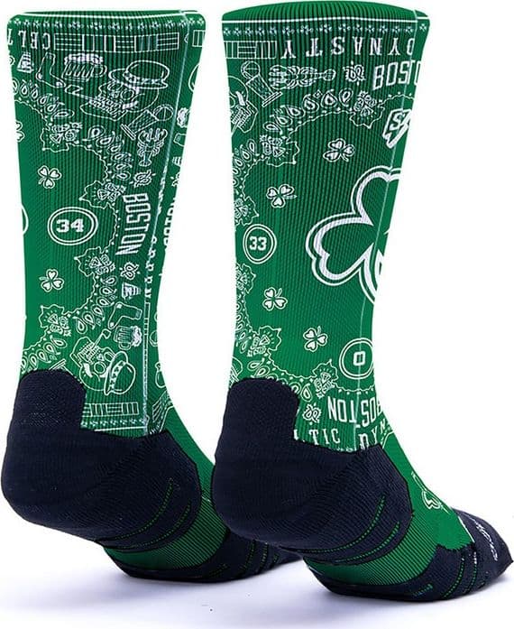 Calzetti SCRIMMAGE HANKY BOS Basket Quick-Dry Ammortizzati Verde - 2