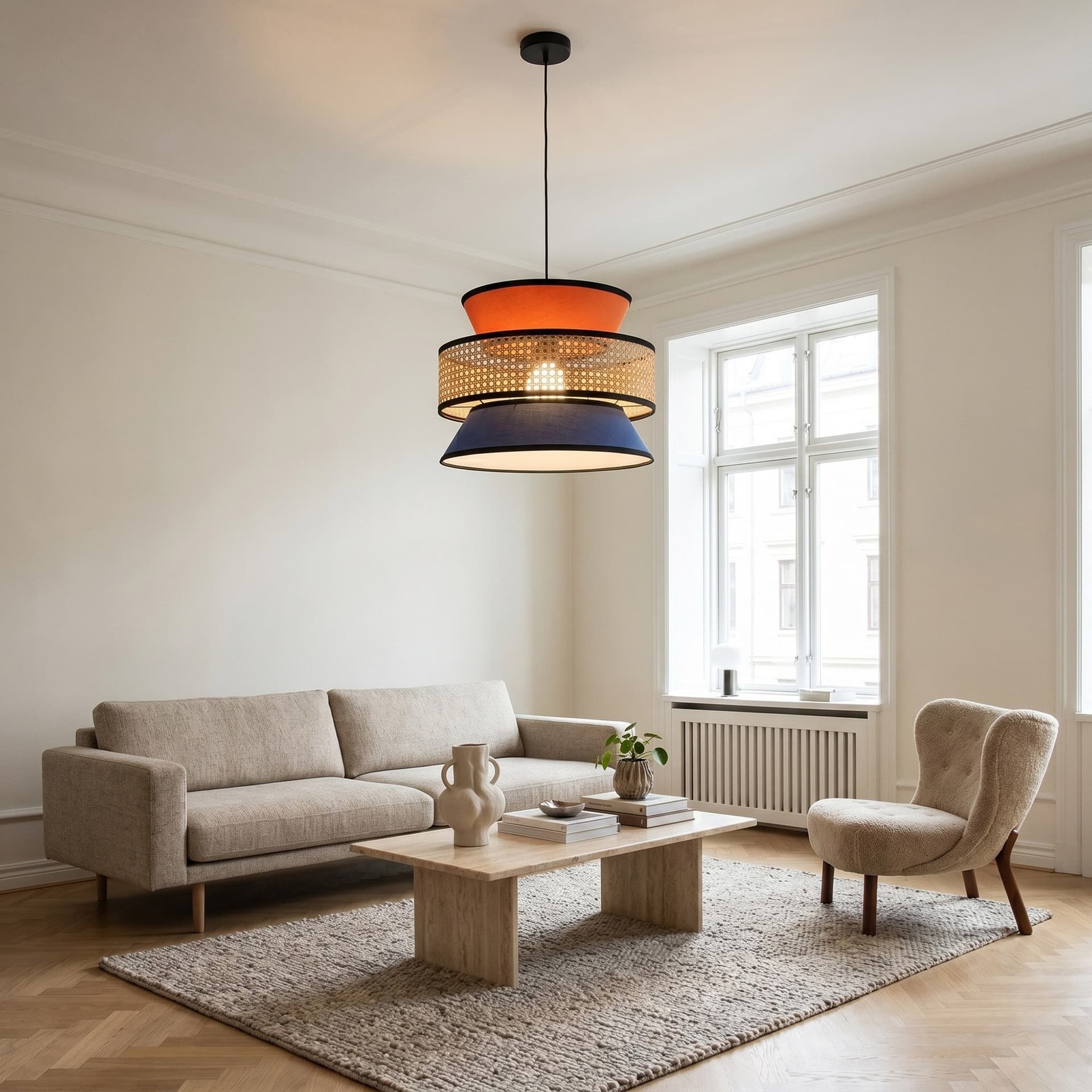 Lampadario a Sospensione in rattan disponibile in 3 varianti 1XE27 - 12
