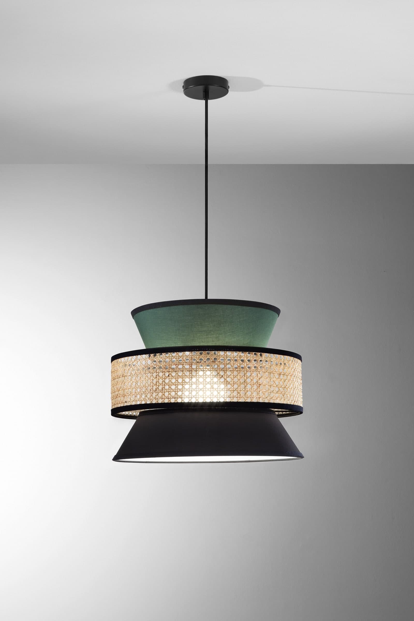 Lampadario a Sospensione in rattan disponibile in 3 varianti 1XE27 - 5