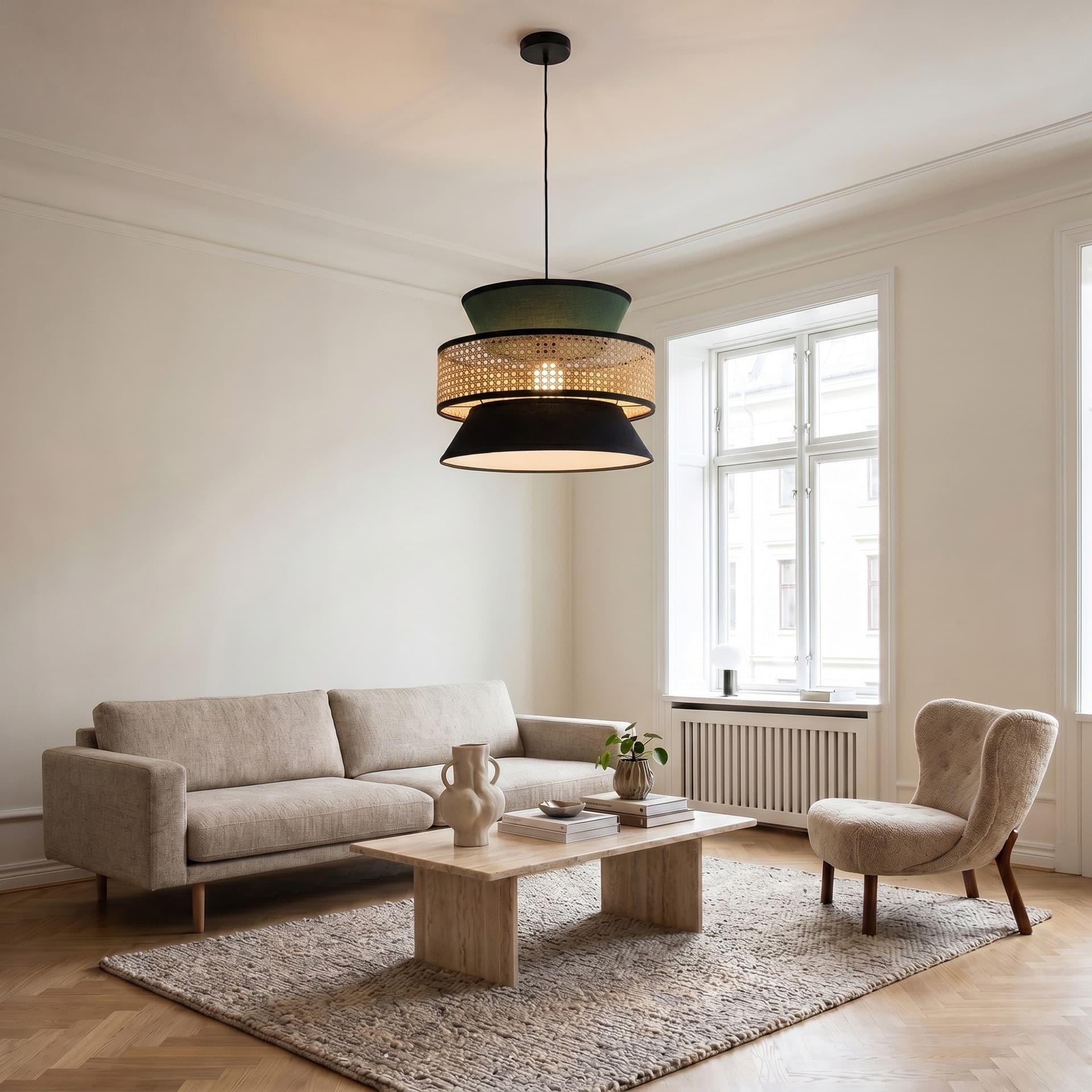 Lampadario a Sospensione in Rattan disponibile in 3 varianti 1XE27 - 12