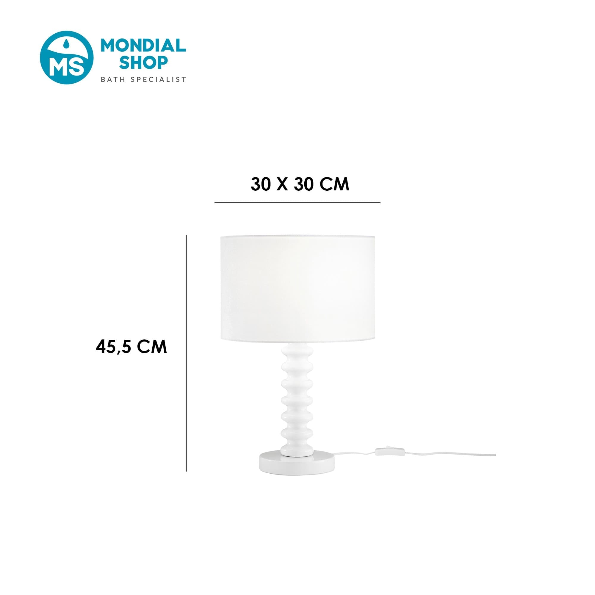 Lampada da tavolo in Velluto bianco e Metallo in 4 varianti Ideale per living e camera - 3