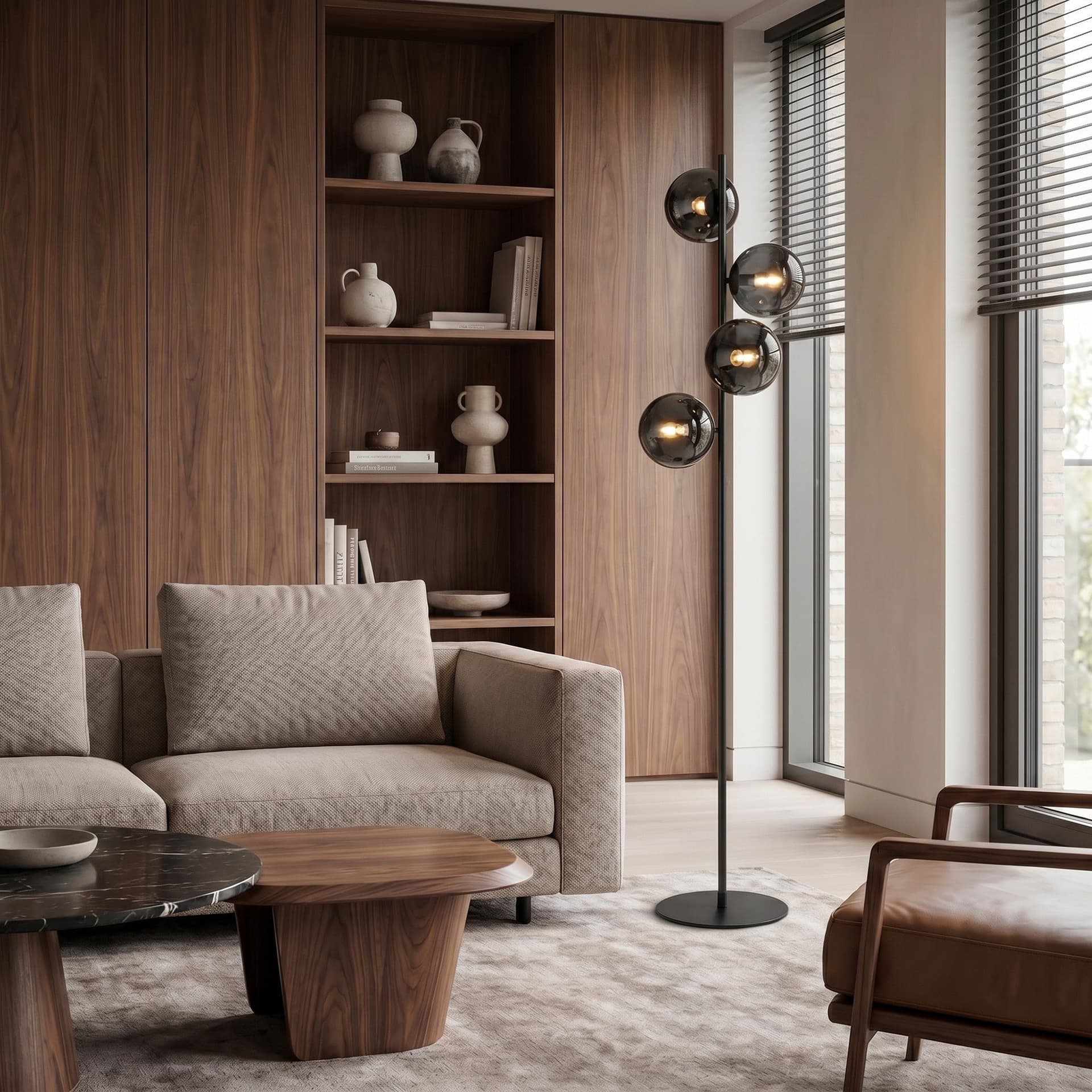 Piantana Moderna in oro o nero 4xG9 Design geometrico e raffinato - 7