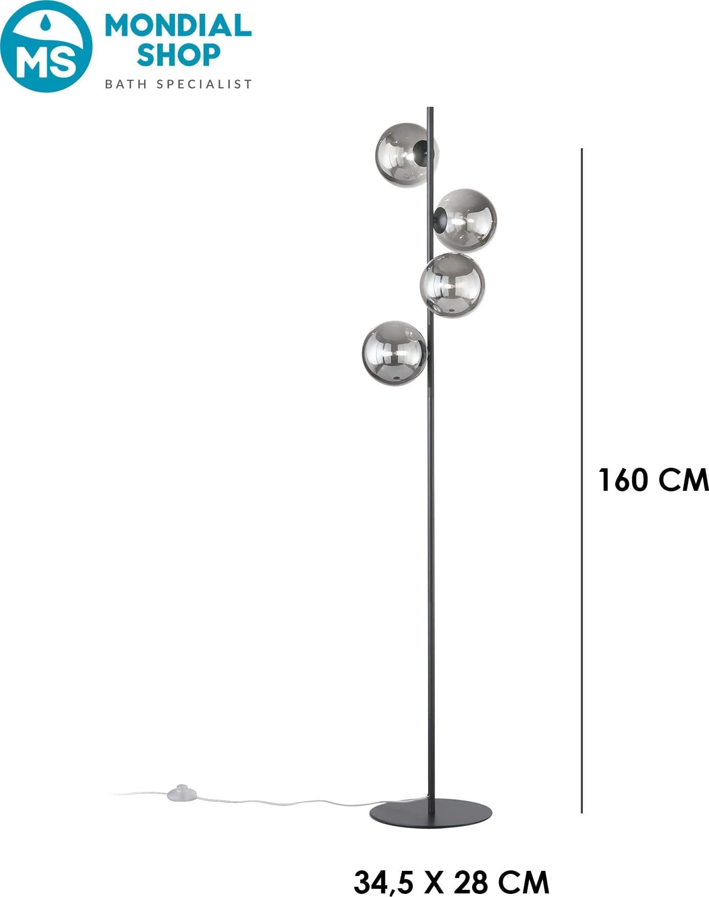 Piantana Moderna in oro o nero 4xG9 Design geometrico e raffinato - 8