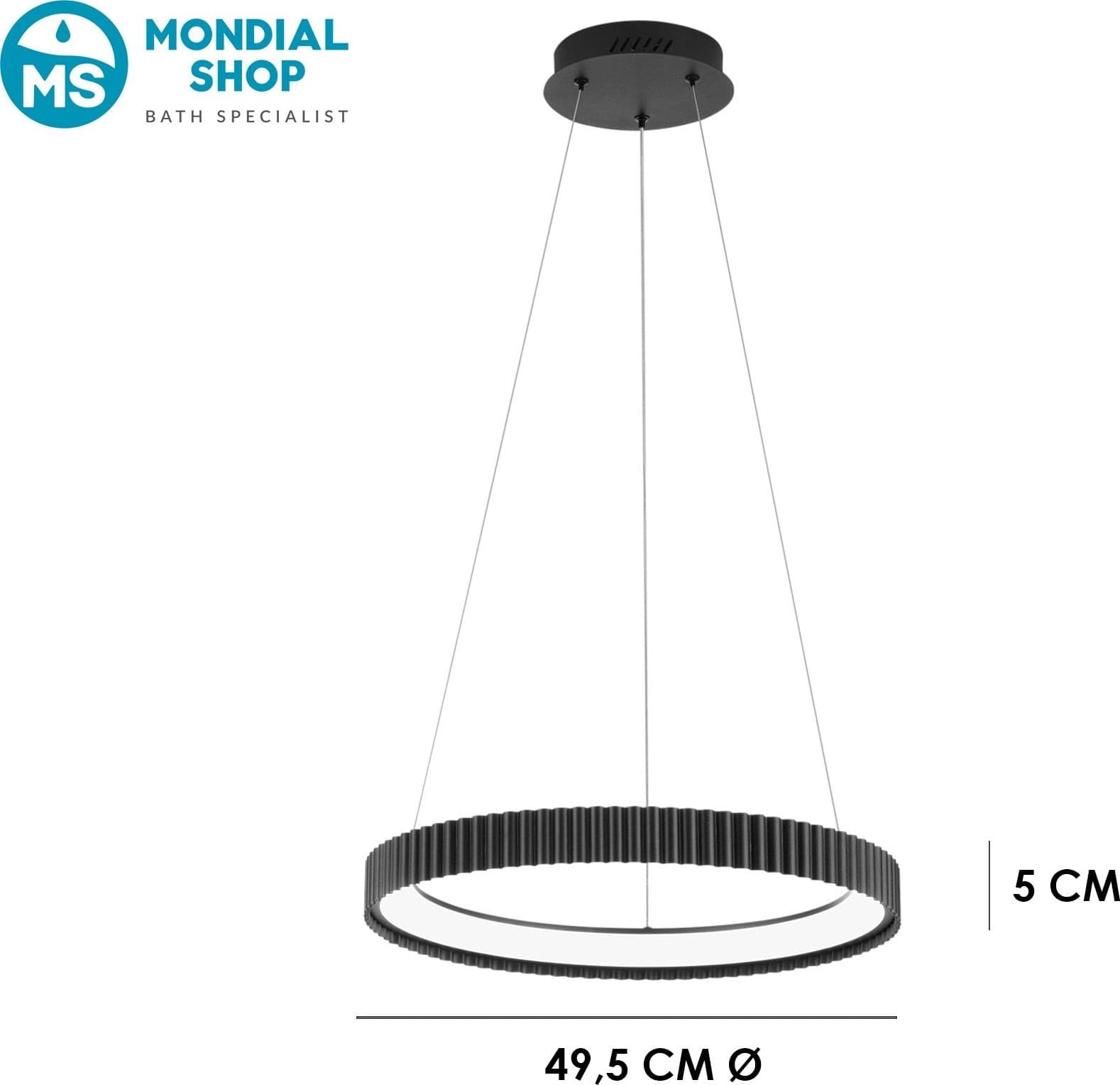 Sospensione LED 40W in metallo Illuminazione moderna Disponibile in 3 varianti - 13