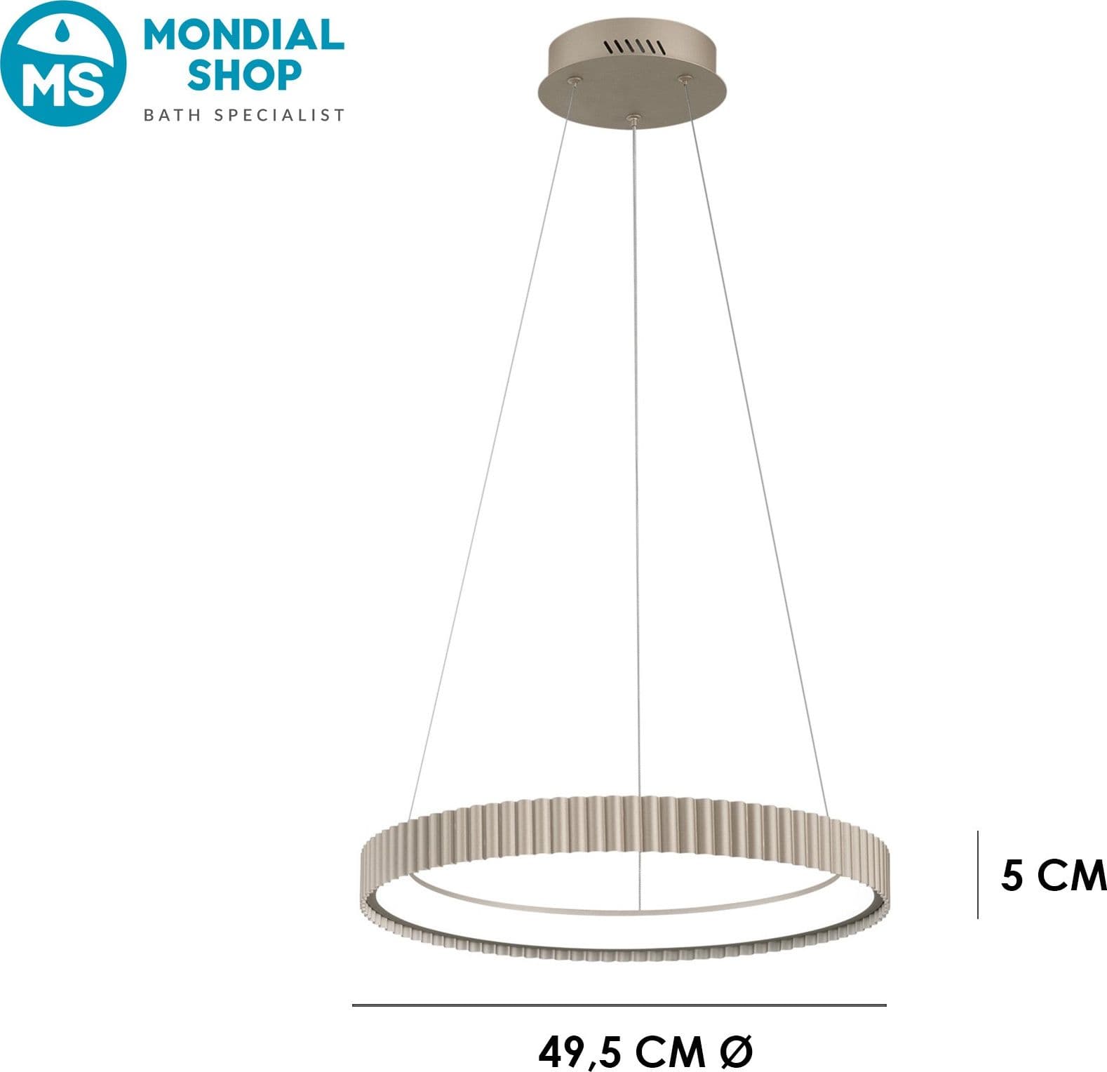 Sospensione LED 40W in metallo Illuminazione moderna Disponibile in 3 varianti - 3