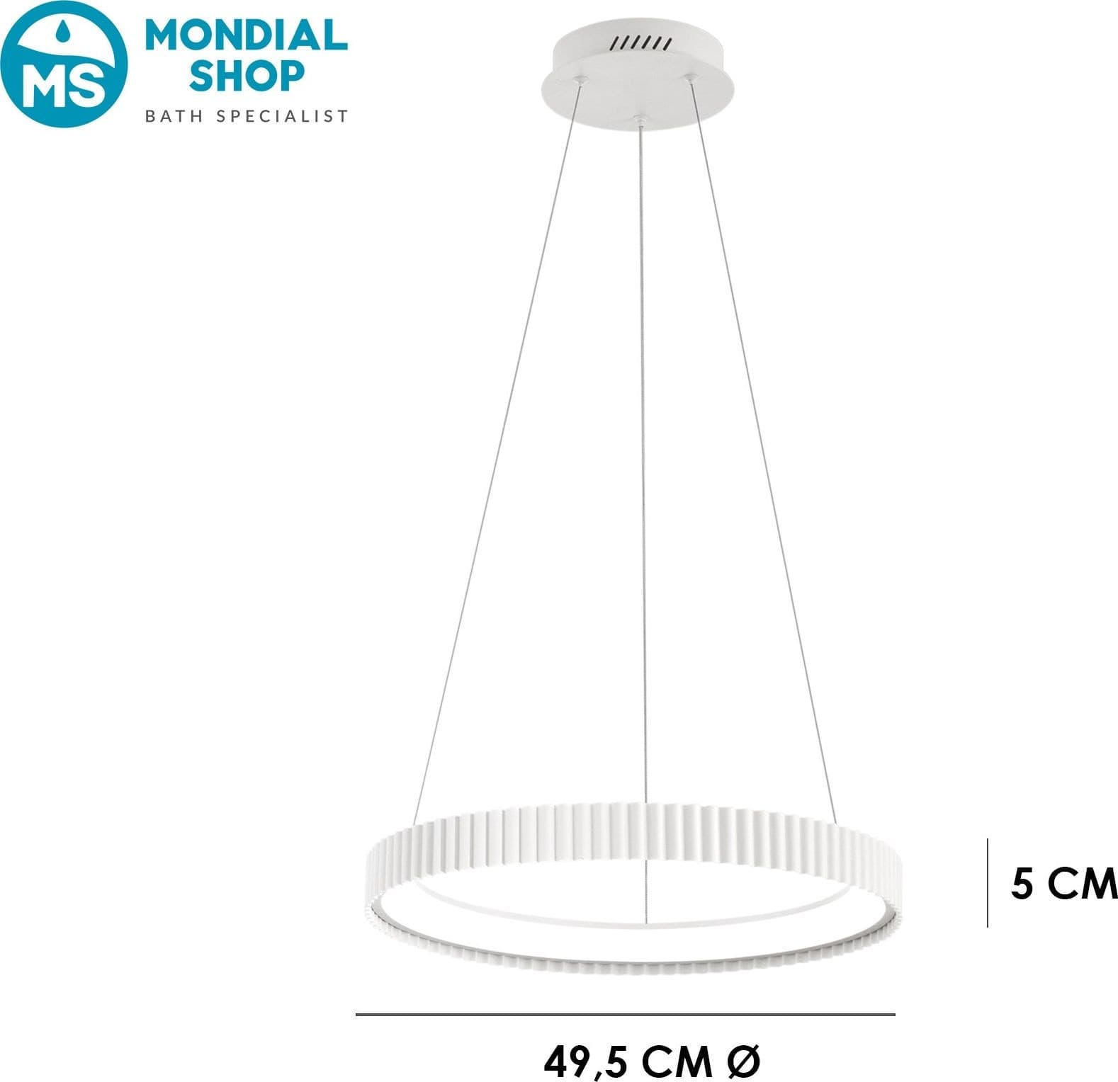 Sospensione LED 40W in metallo Illuminazione moderna Disponibile in 3 varianti - 8
