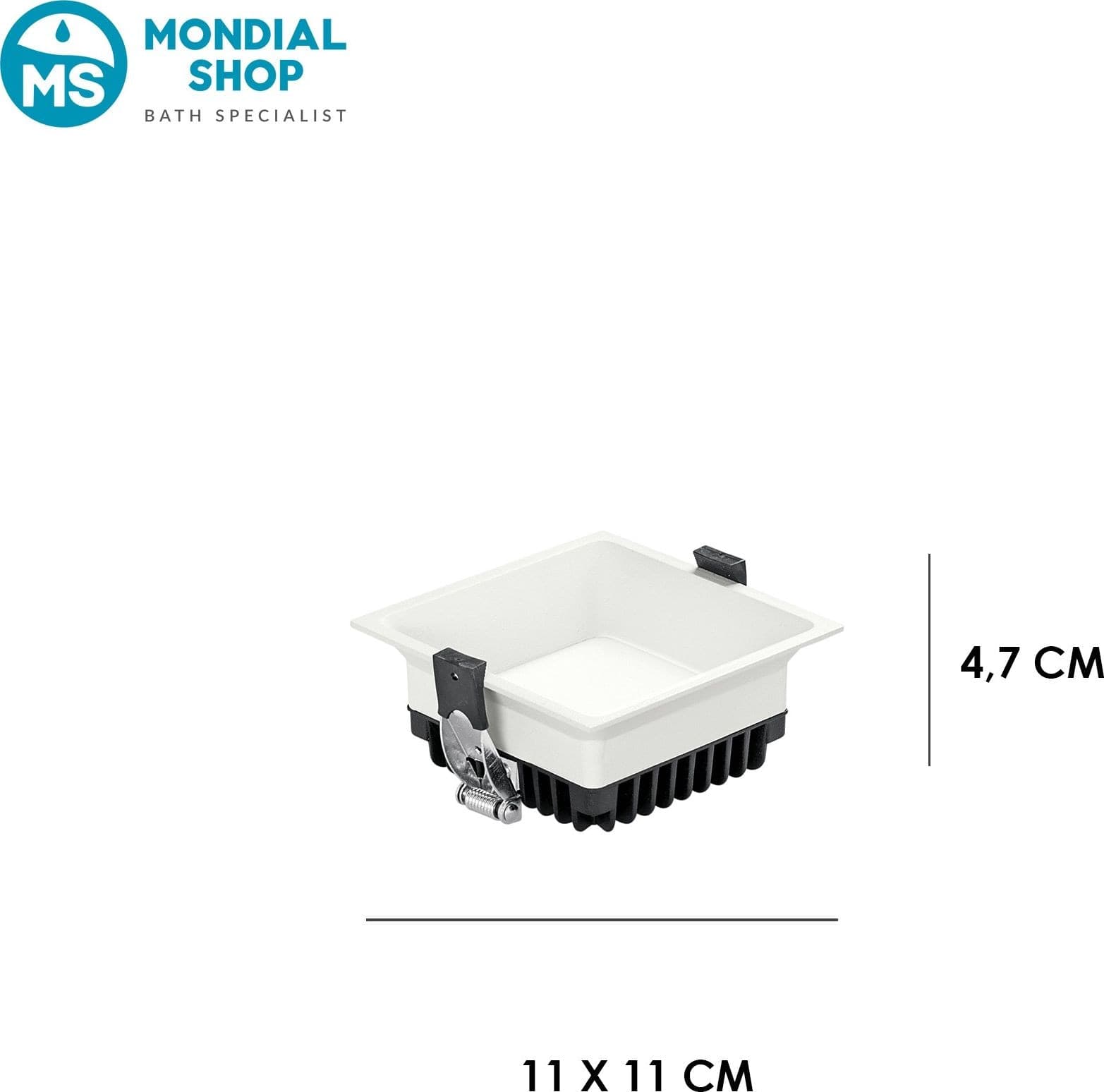 Incasso LED quadrato 3 Tonalità di luce in 1 (CCT) 12W Finitura bianca moderna - 3