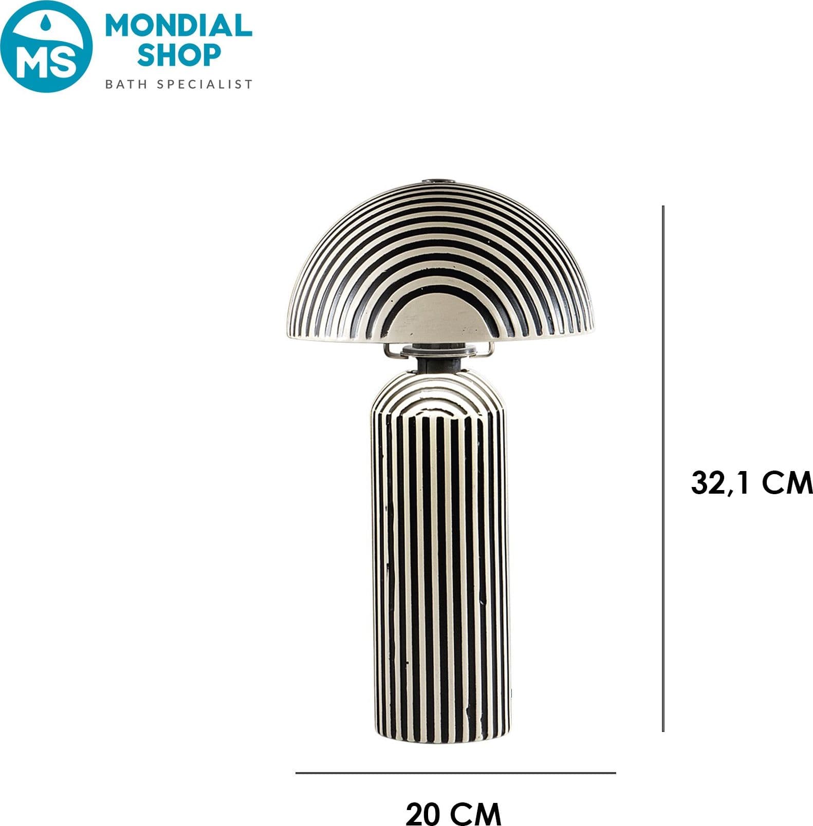 Lampada da tavolo nera in ceramica Attacco E14 Design contemporaneo per interni e ufficio - 3
