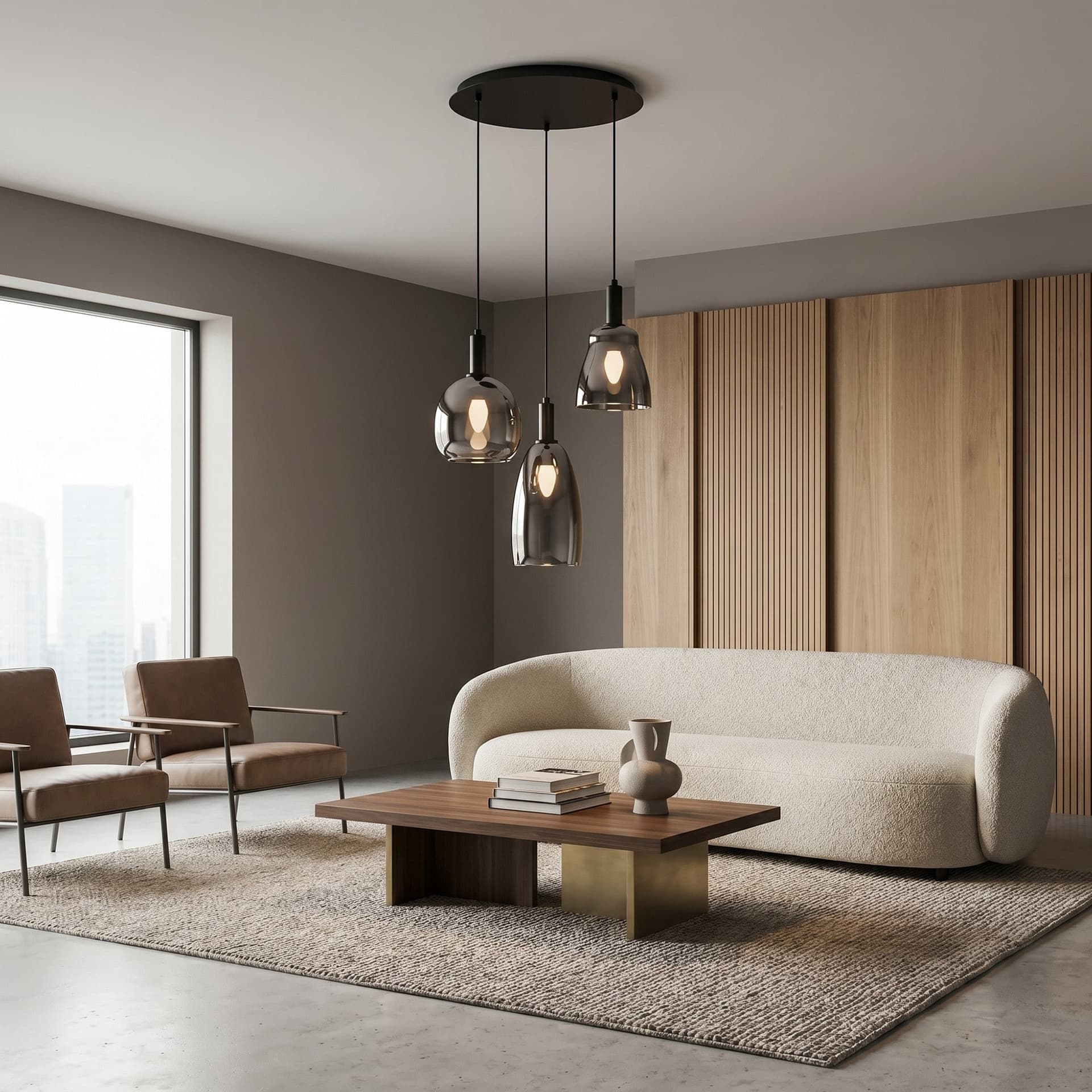 Sospensione moderna nera Lampadario a 3 pendenti E14 Per soggiorno e camera - 2