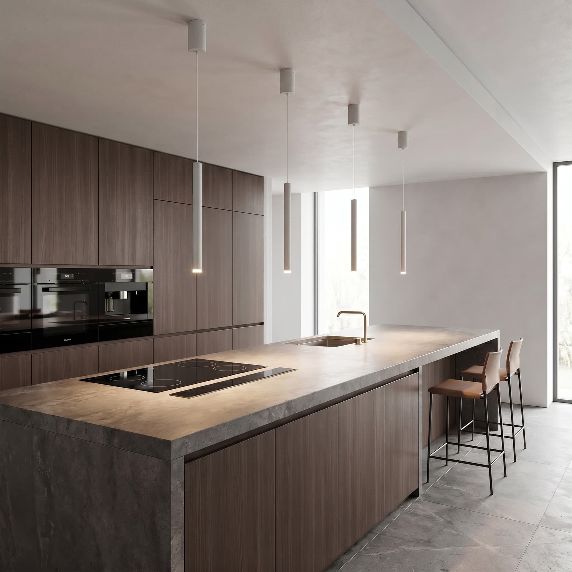Lampada a sospensione cilindrica Disponibile in 3 varianti 5W Pendente moderno slim - 11