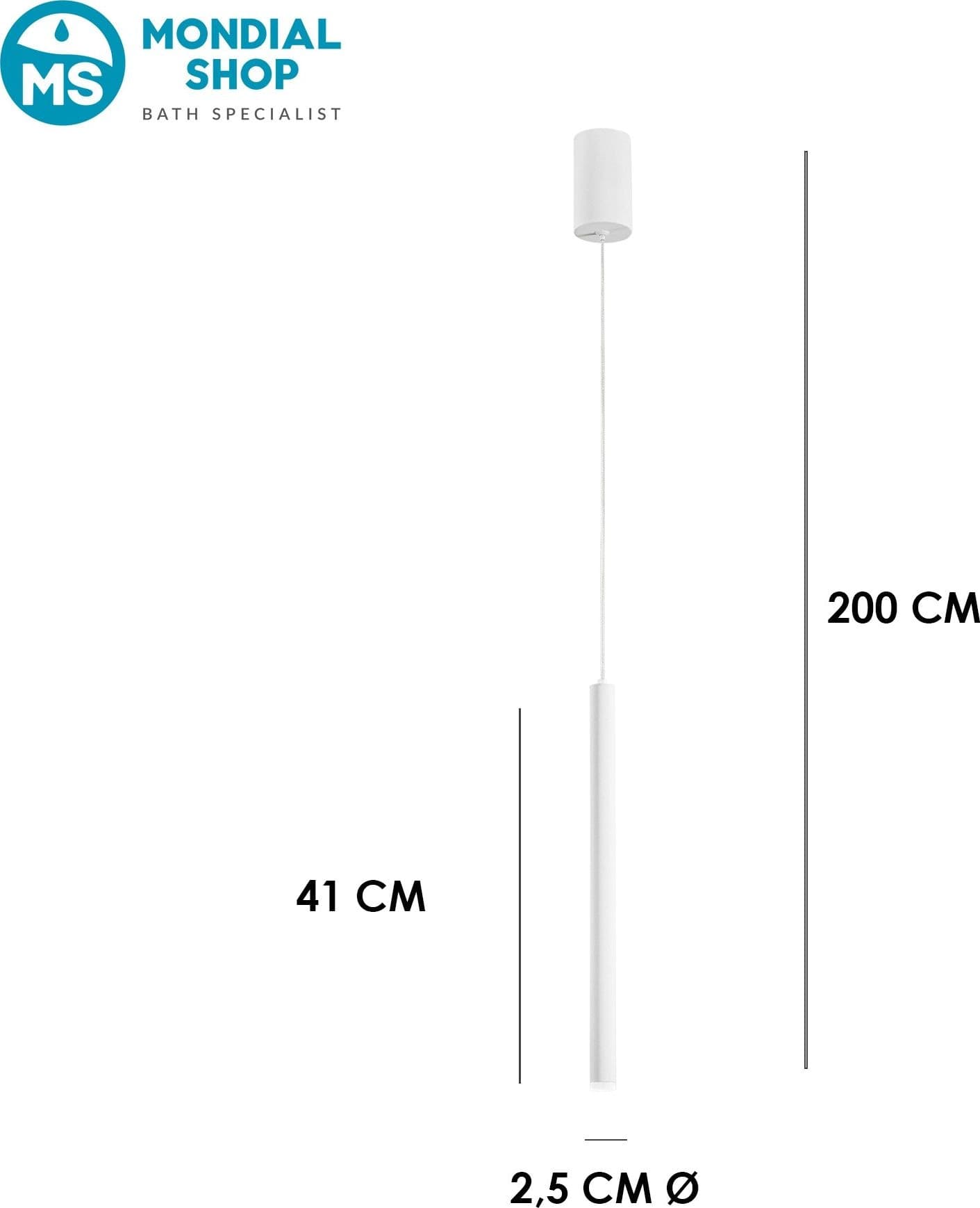 Lampada a sospensione cilindrica Disponibile in 3 varianti 5W Pendente moderno slim - 13
